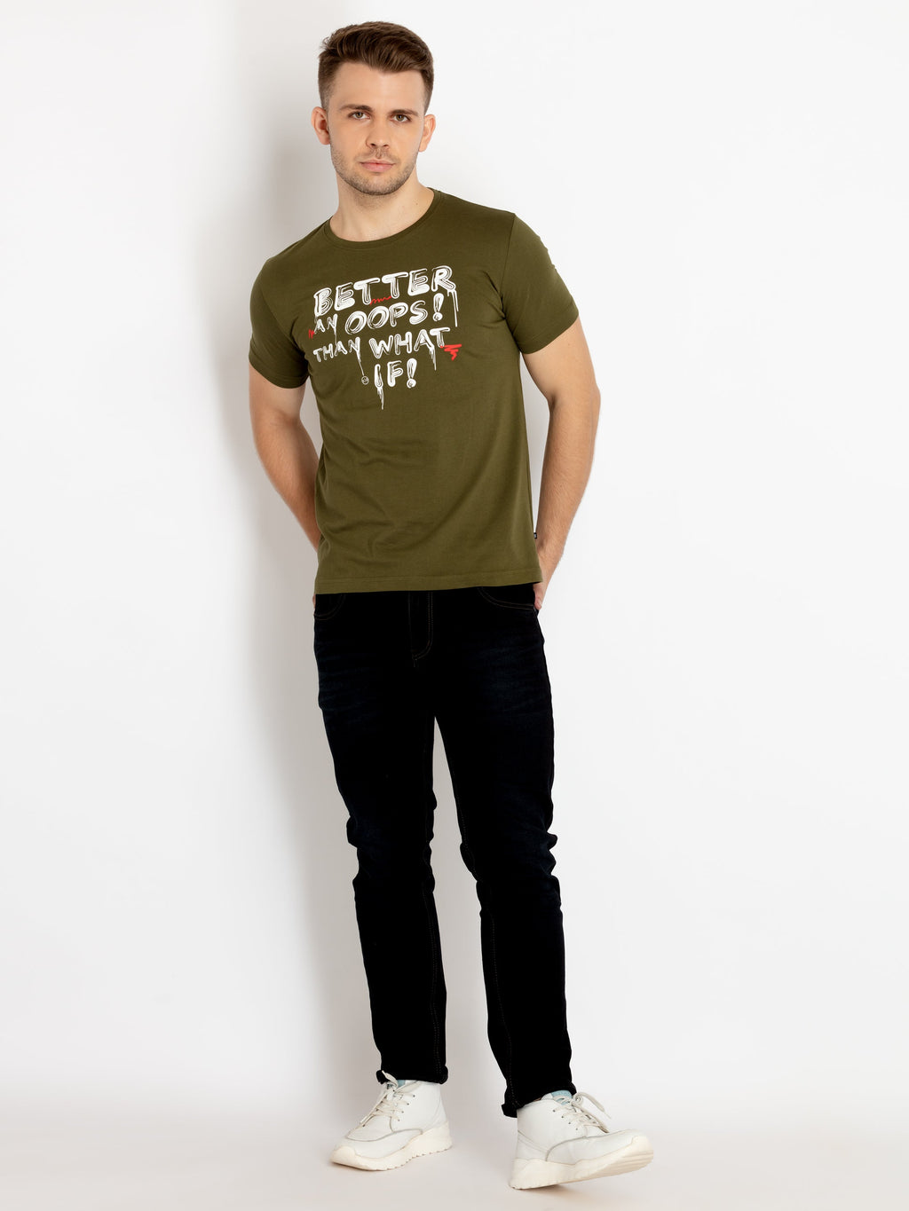 Mens Printed Round Neck T-shirts