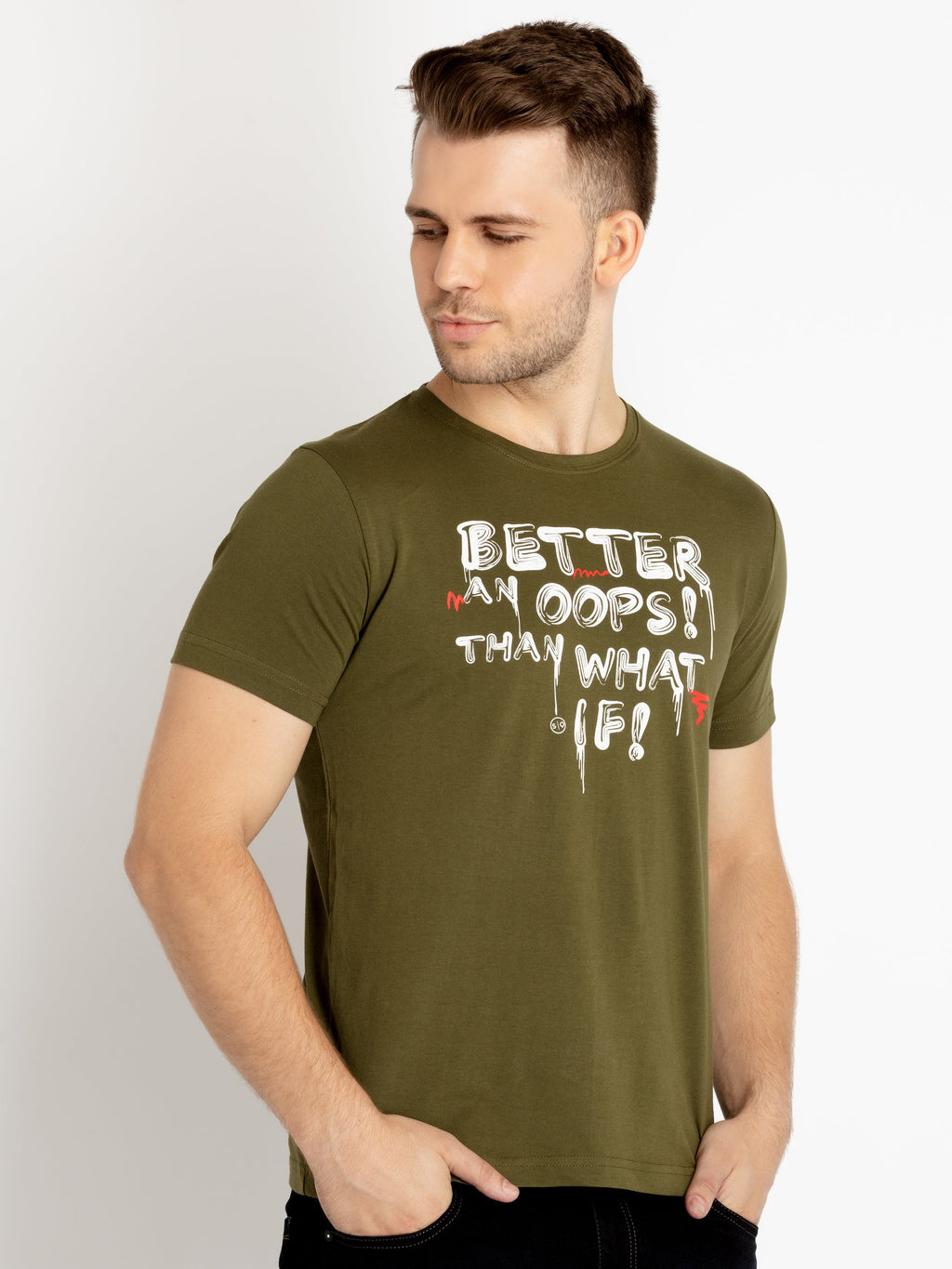 Mens Printed Round Neck T-shirts
