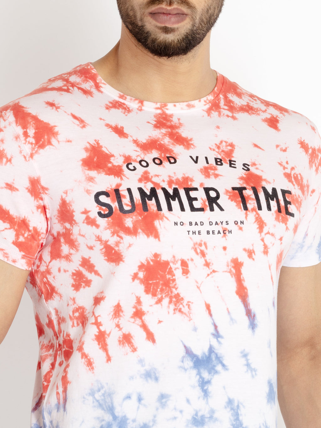 Mens Tie Dye Round Neck T-shirt