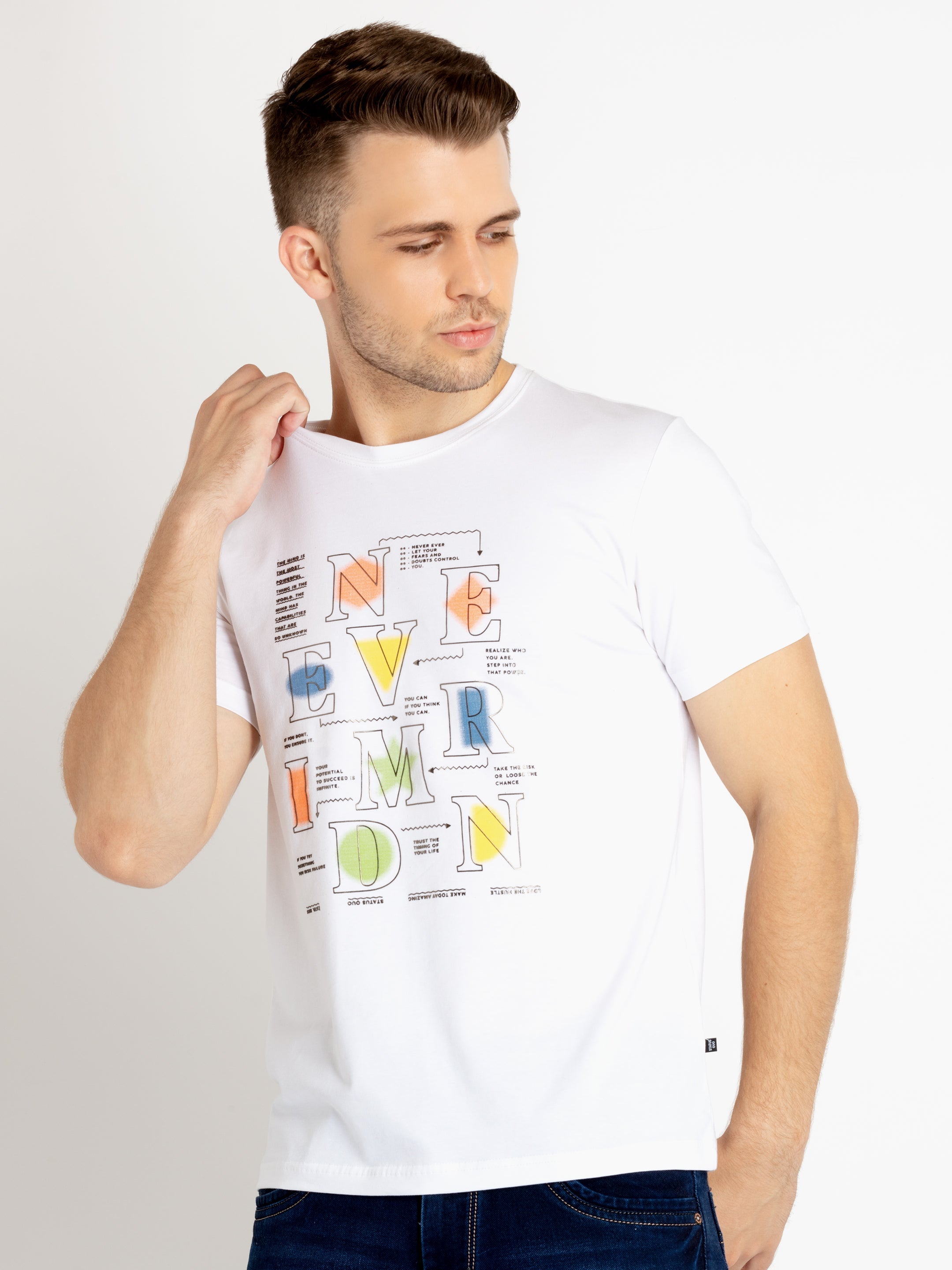 Mens Printed Round Neck T-shirts