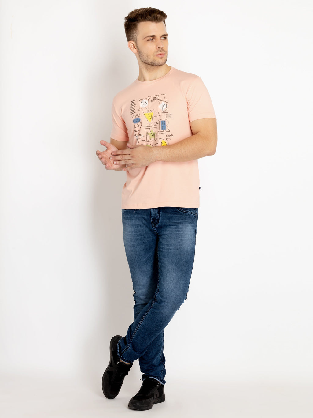 Mens Printed Round Neck T-shirts