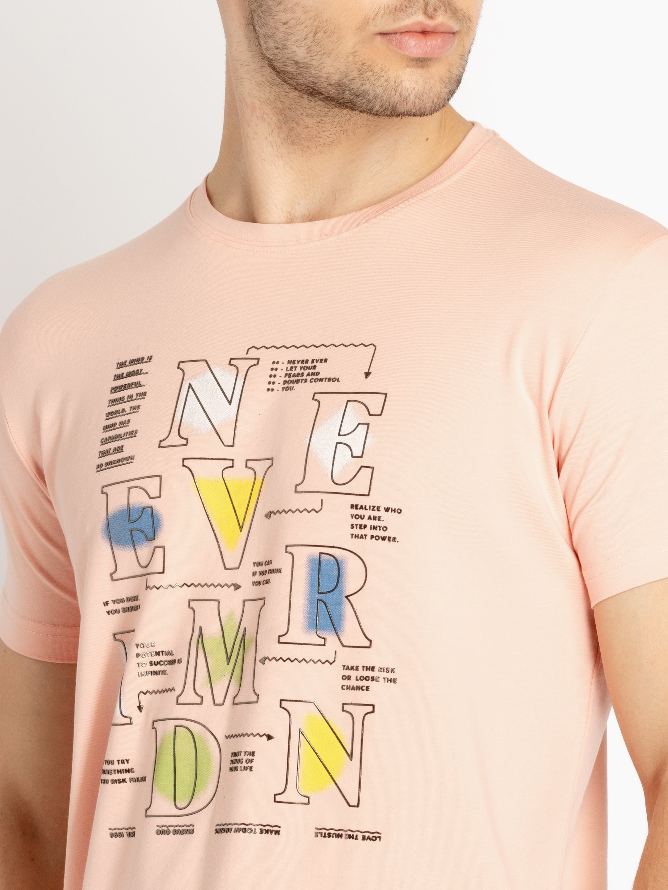 Mens Printed Round Neck T-shirts
