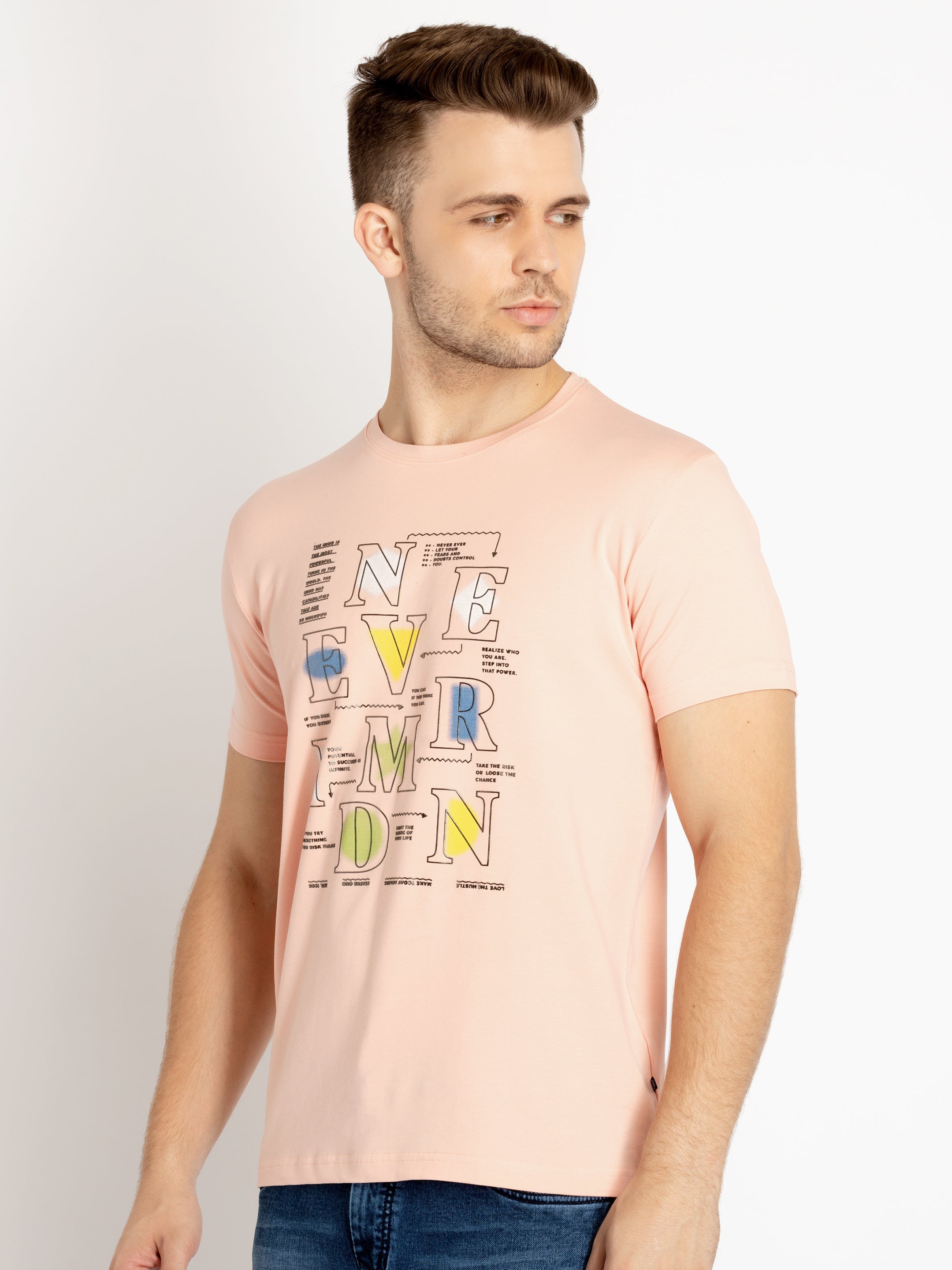 Mens Printed Round Neck T-shirts
