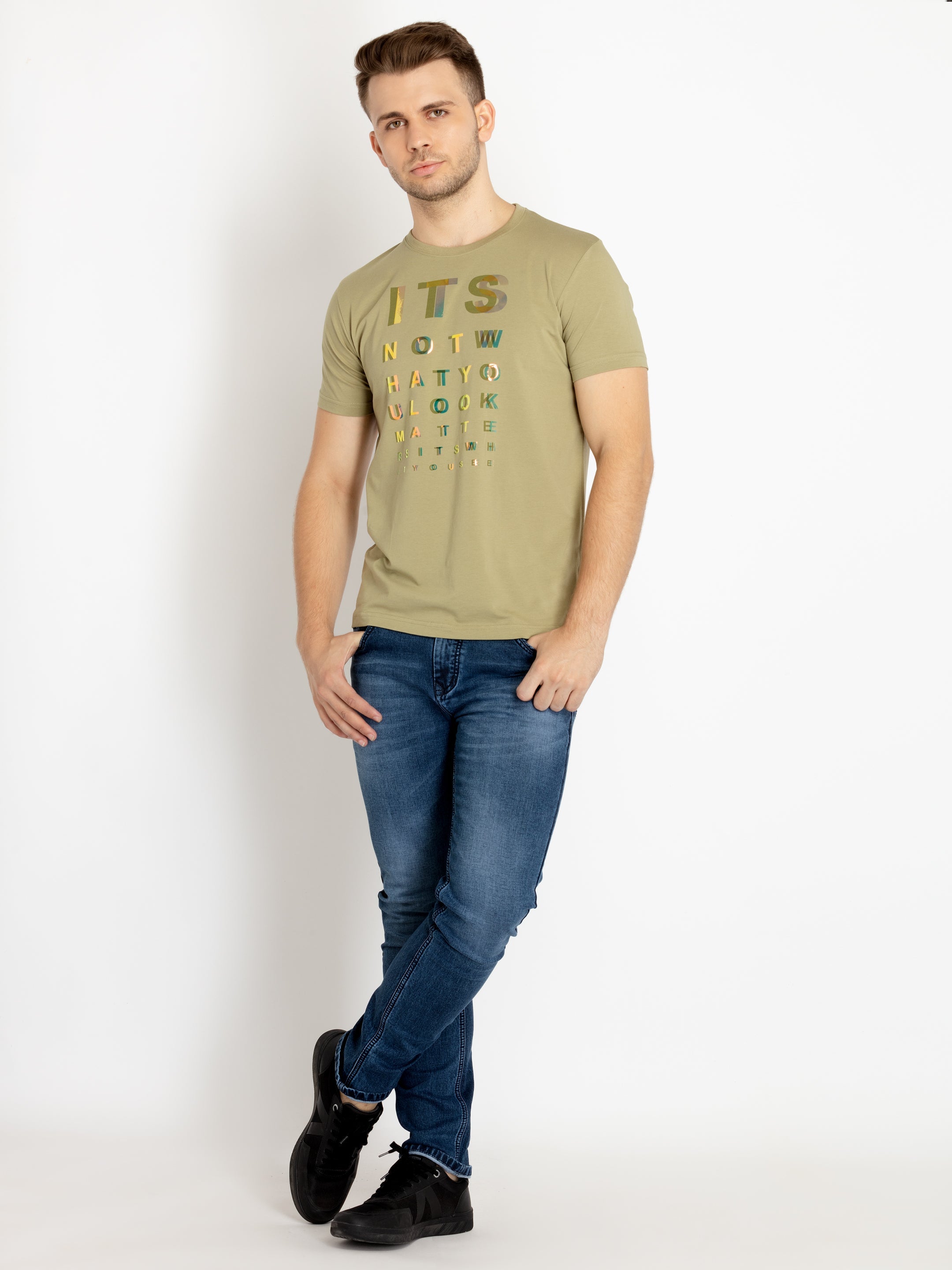 Mens Printed Round Neck T-shirts