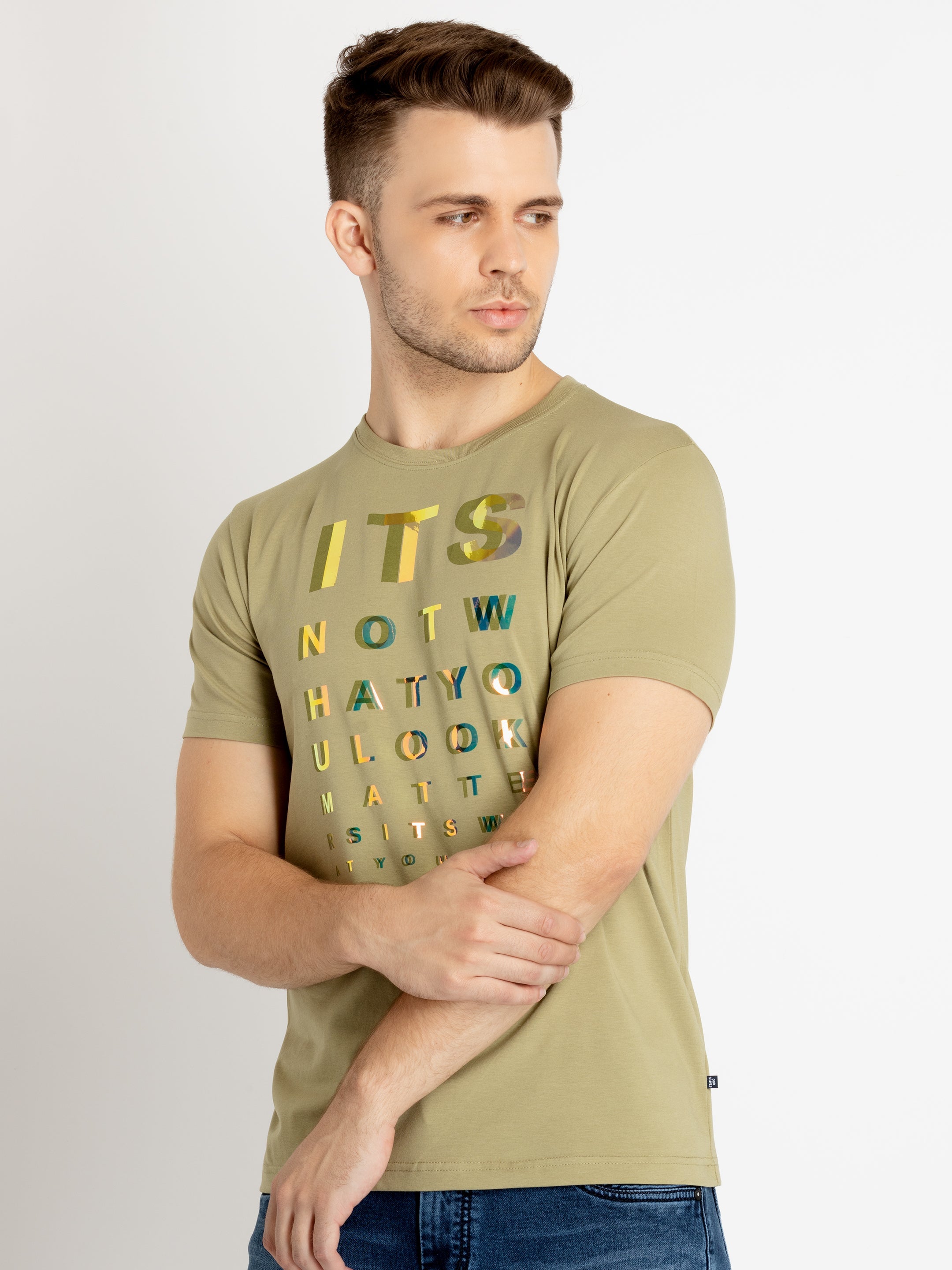 Mens Printed Round Neck T-shirts Secondary image
