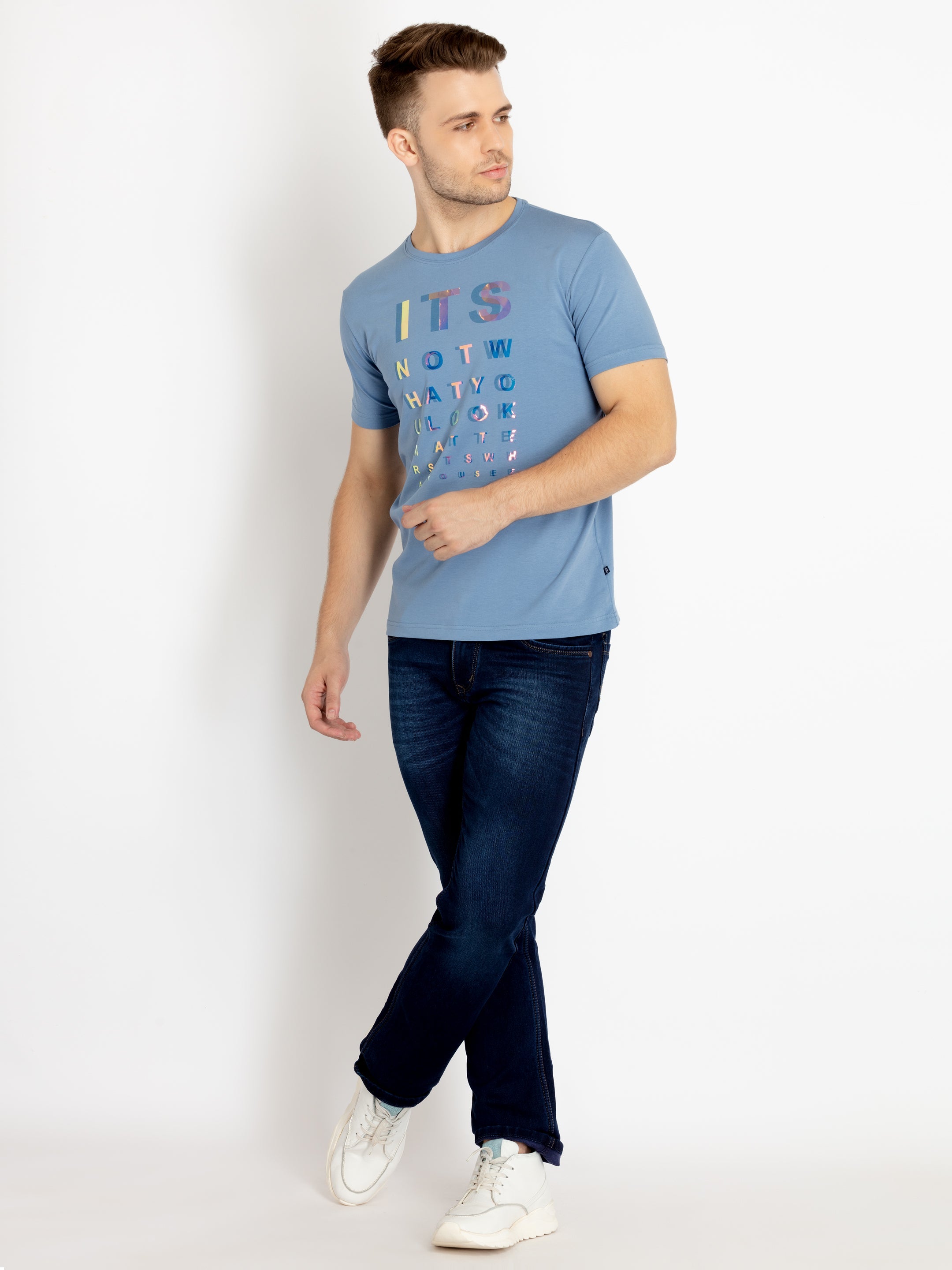 Mens Printed Round Neck T-shirts