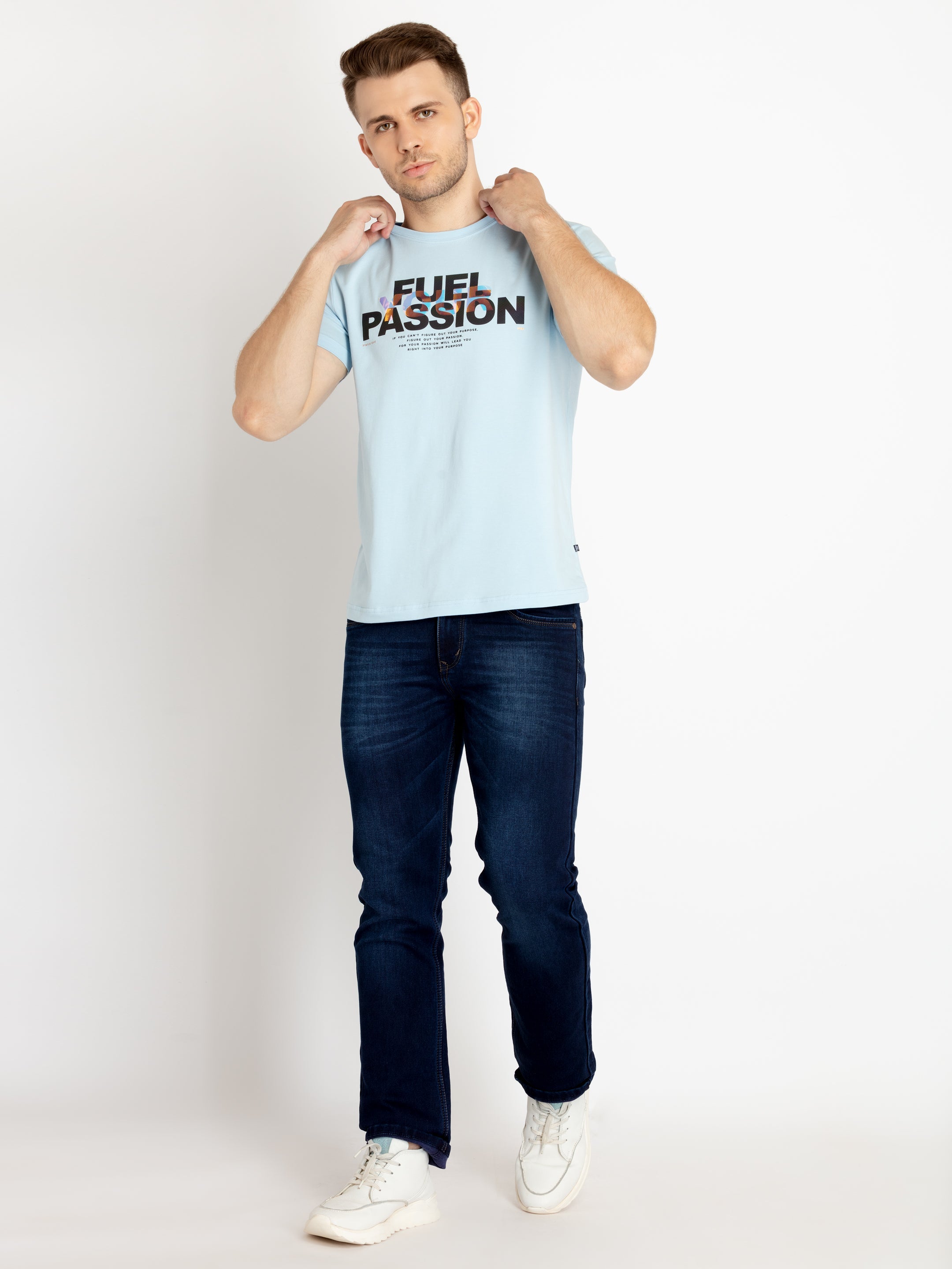 Mens Printed Round Neck T-shirts