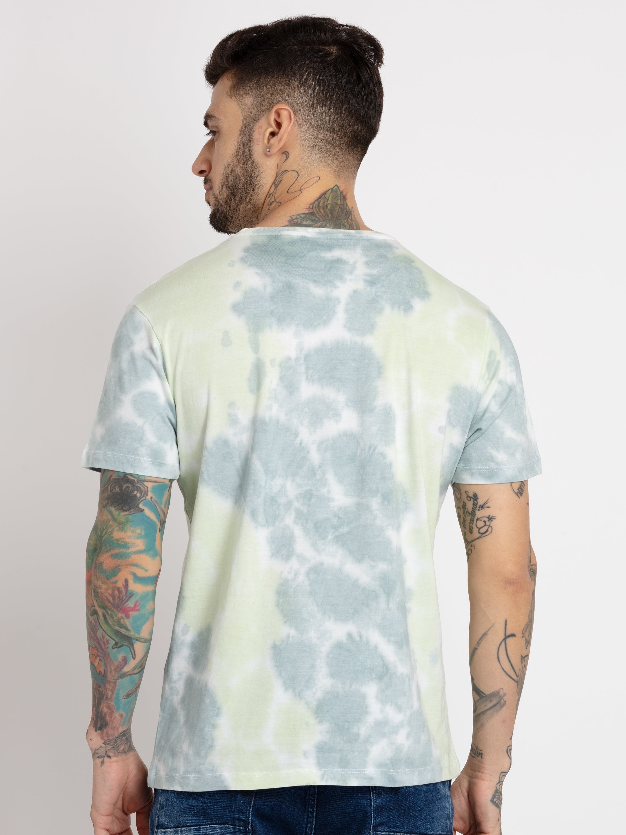 Mens Tie Dye Round Neck T-shirt