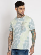 Mens Tie Dye Round Neck T-shirt
