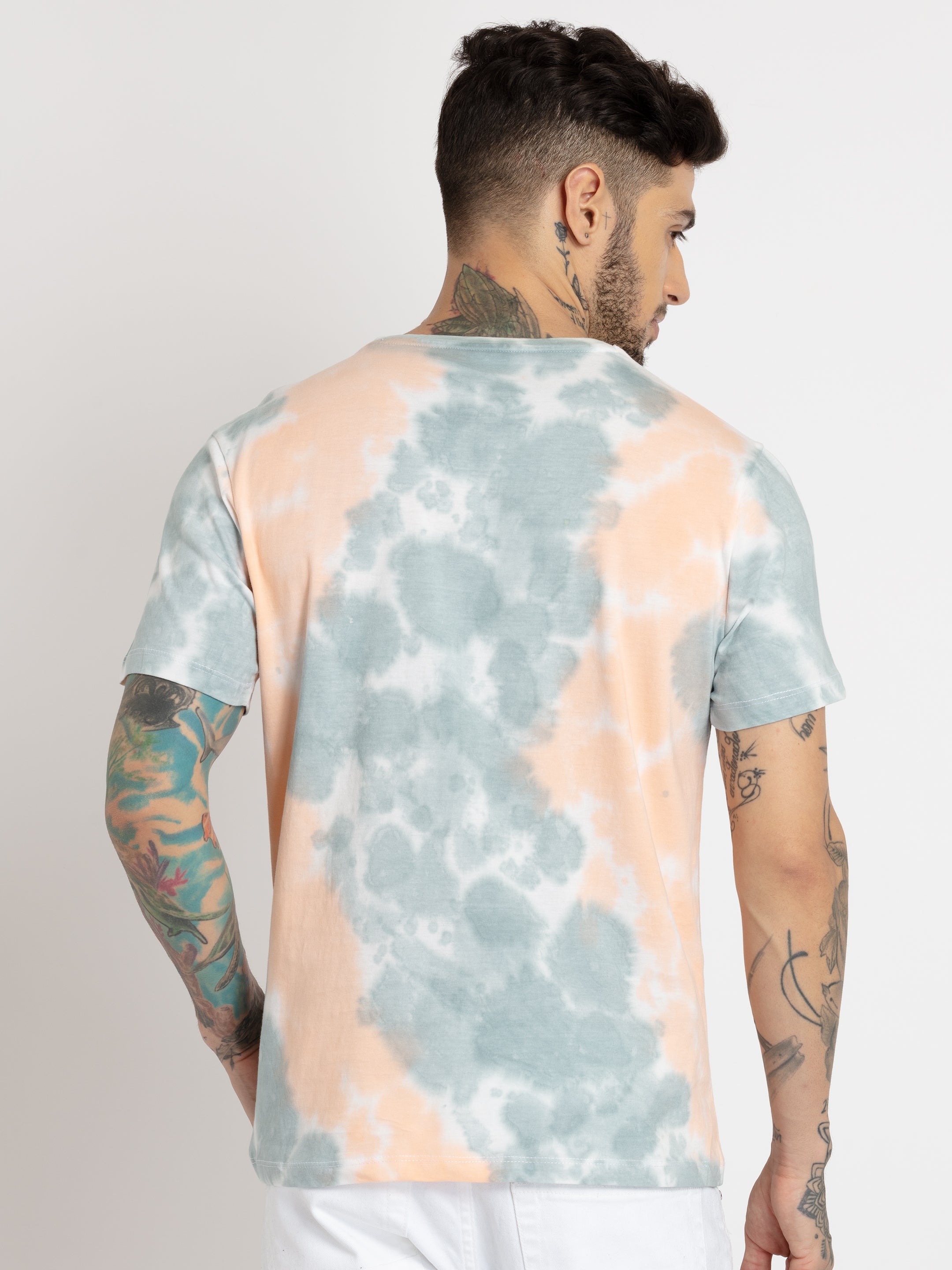Mens Tie Dye Round Neck T-shirt