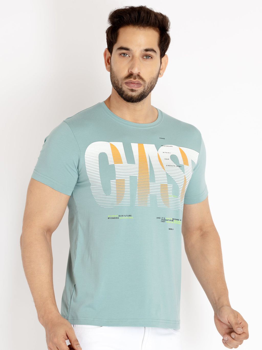 Mens Printed Round Neck T-shirt