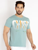 Mens Printed Round Neck T-shirt