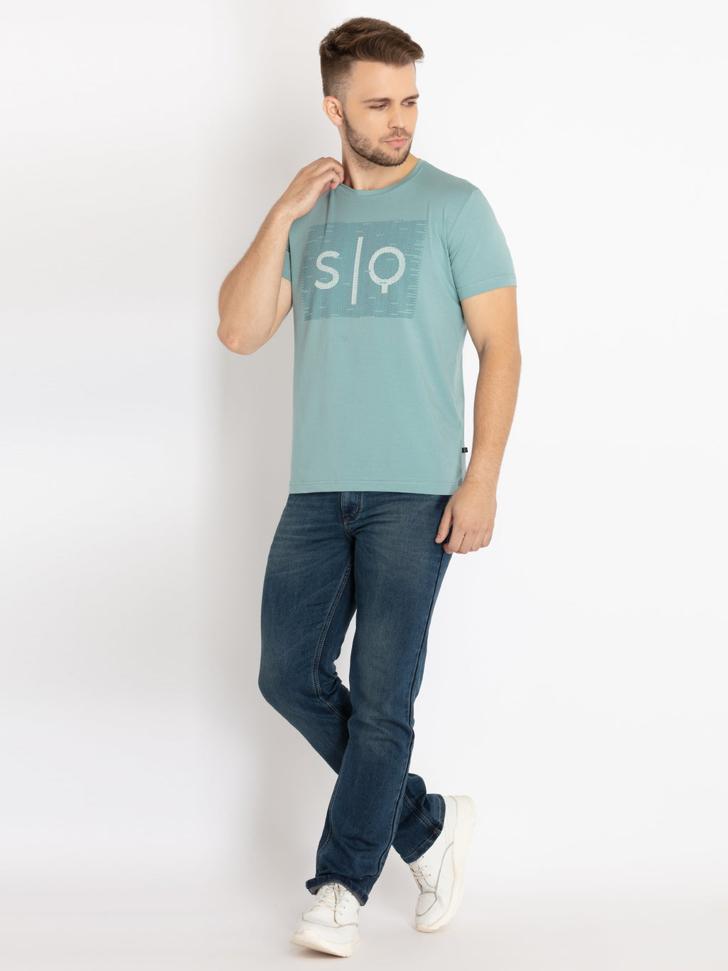 Mens Printed Round Neck T-shirt