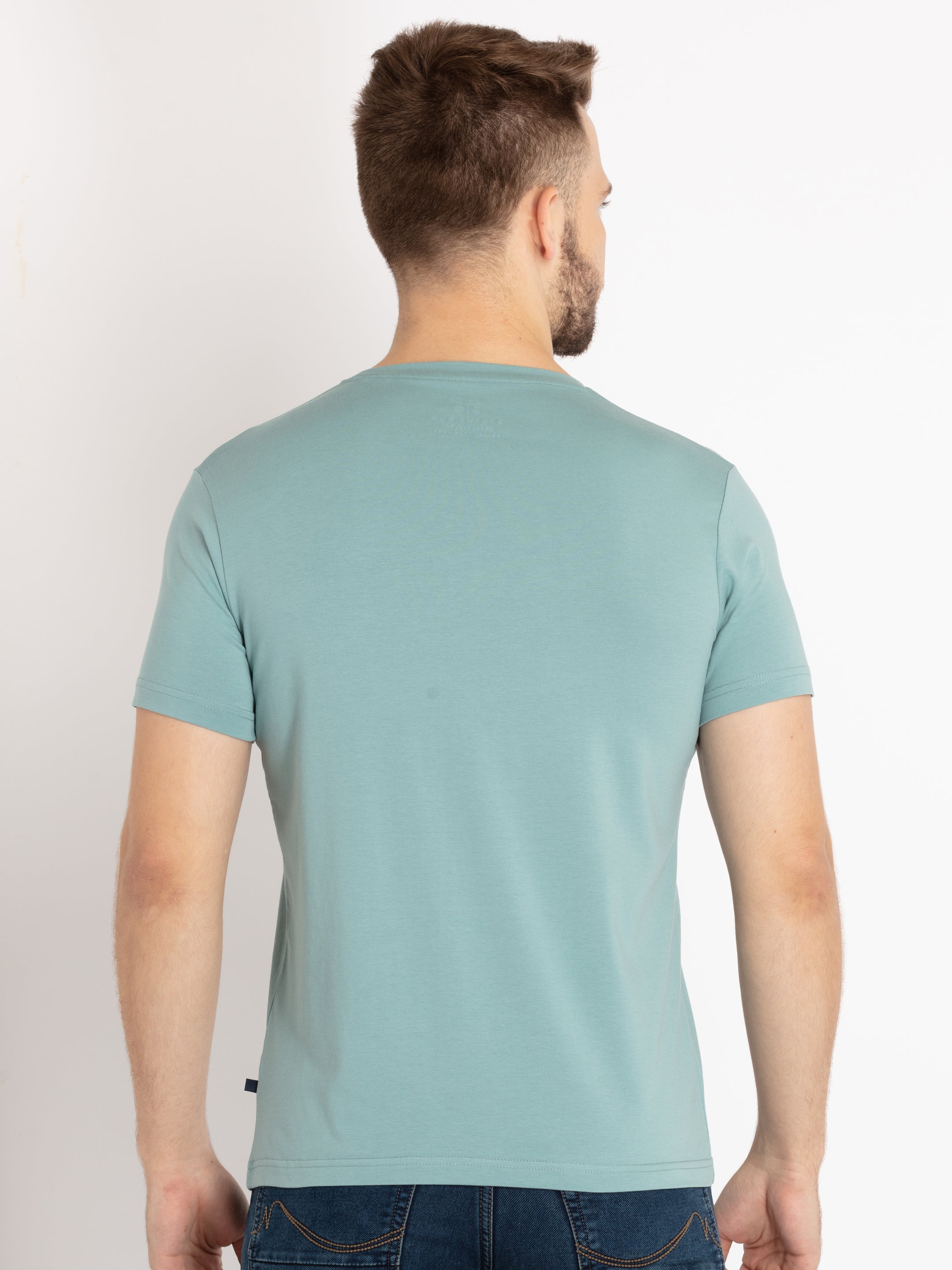 Mens Printed Round Neck T-shirt