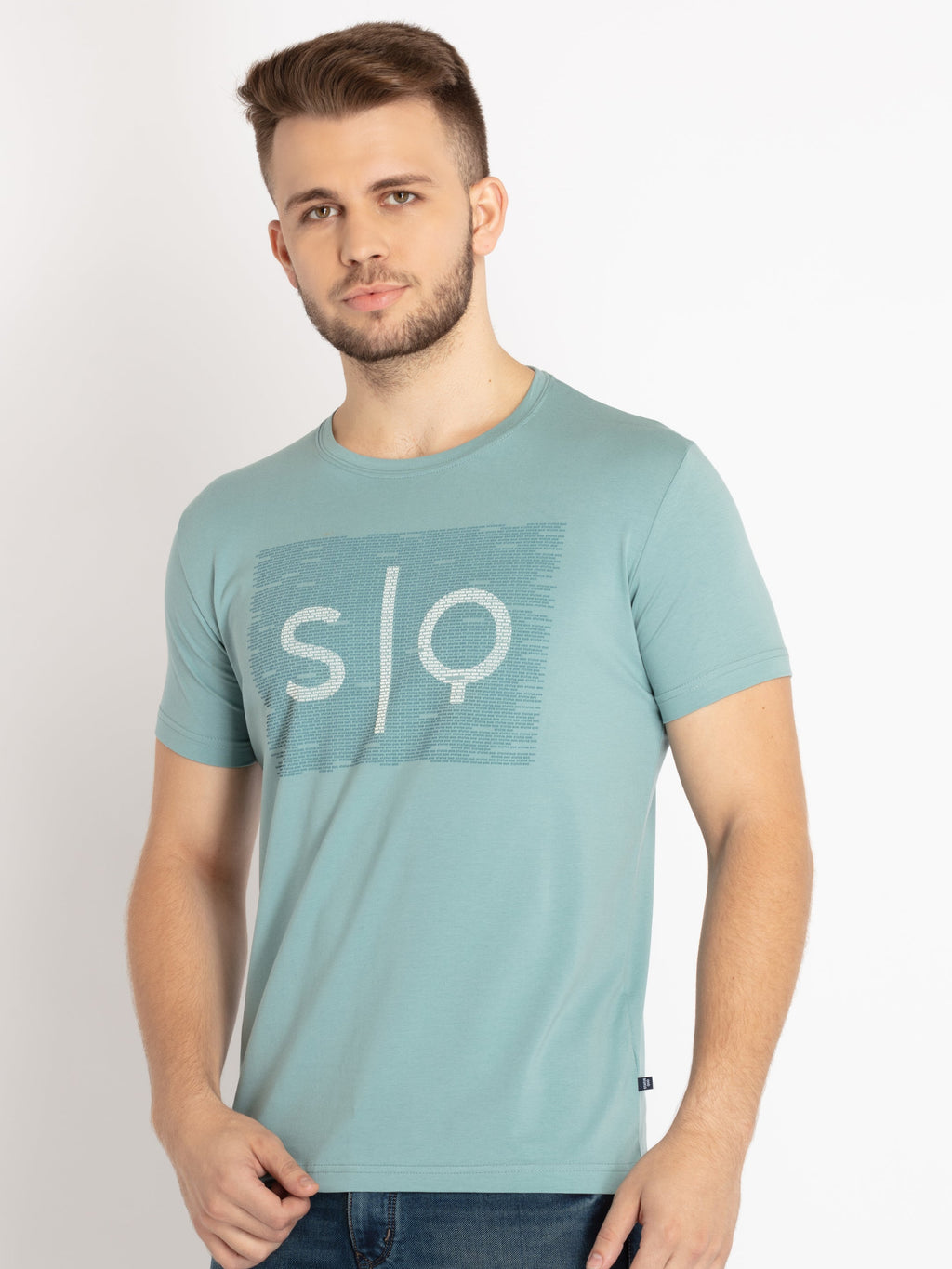 Mens Printed Round Neck T-shirt