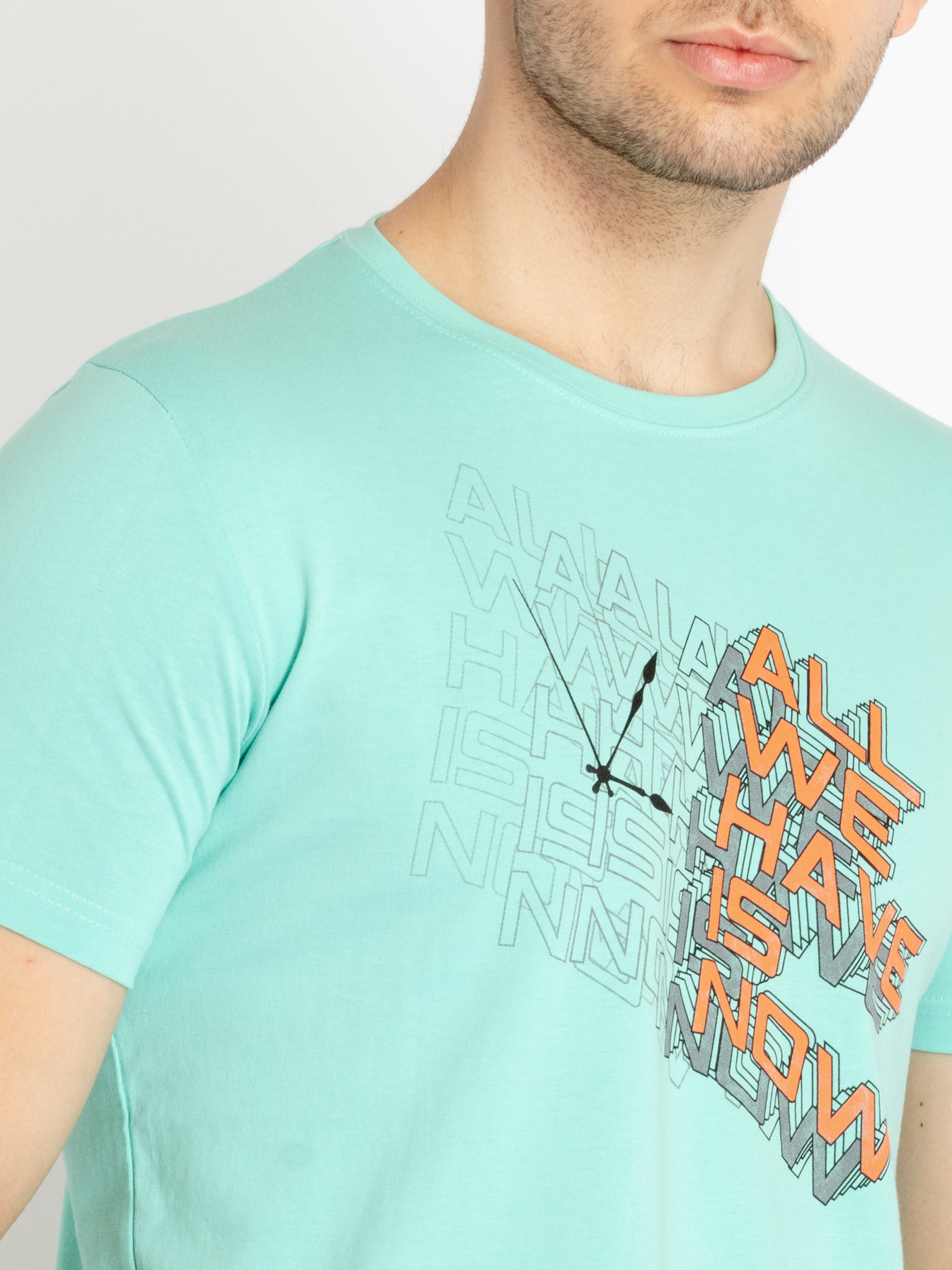 Mens Printed Round Neck T-shirts
