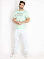 Mens Printed Round Neck T-shirt