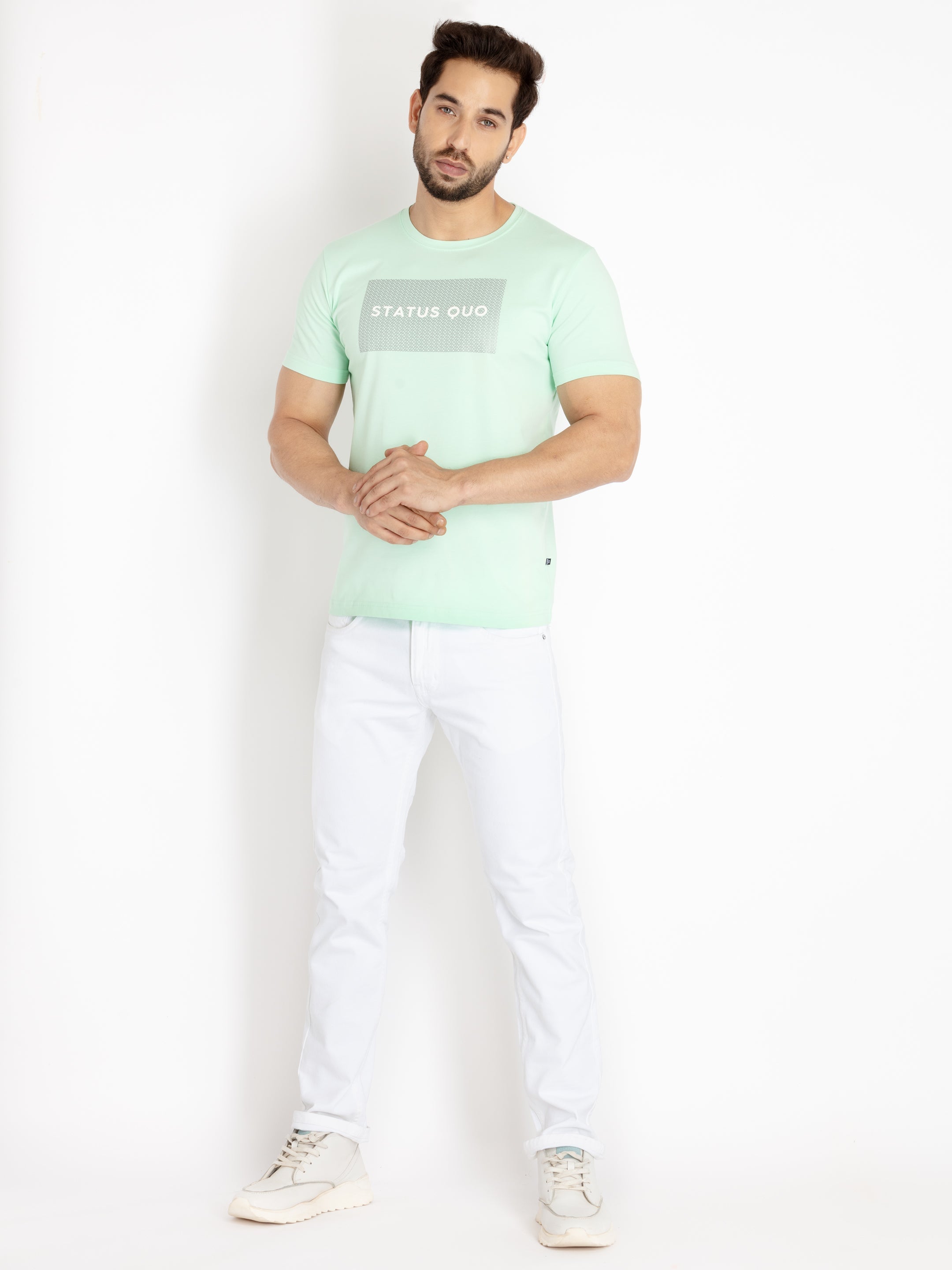 Mens Printed Round Neck T-shirt
