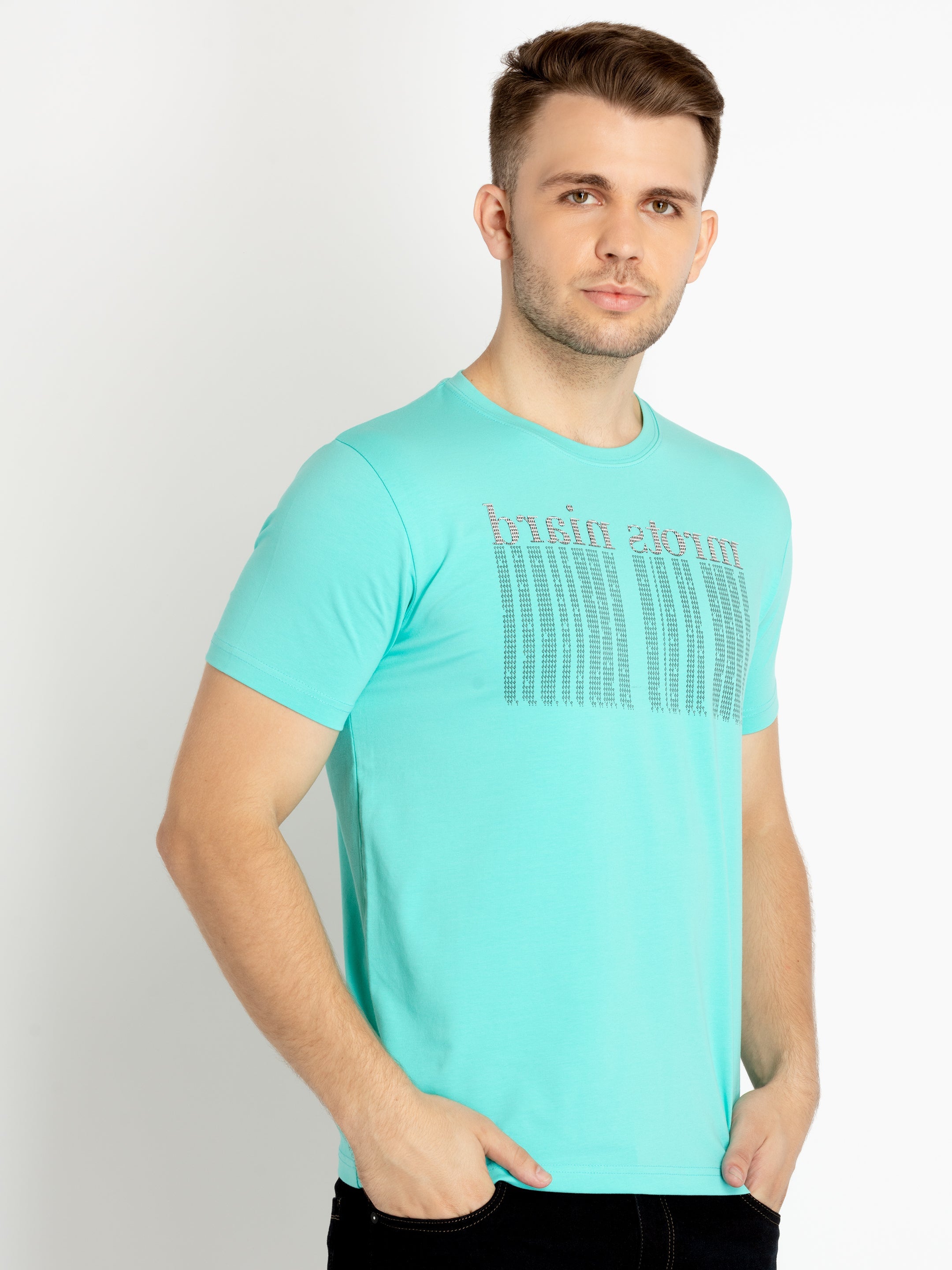 Mens Printed Round Neck T-shirts