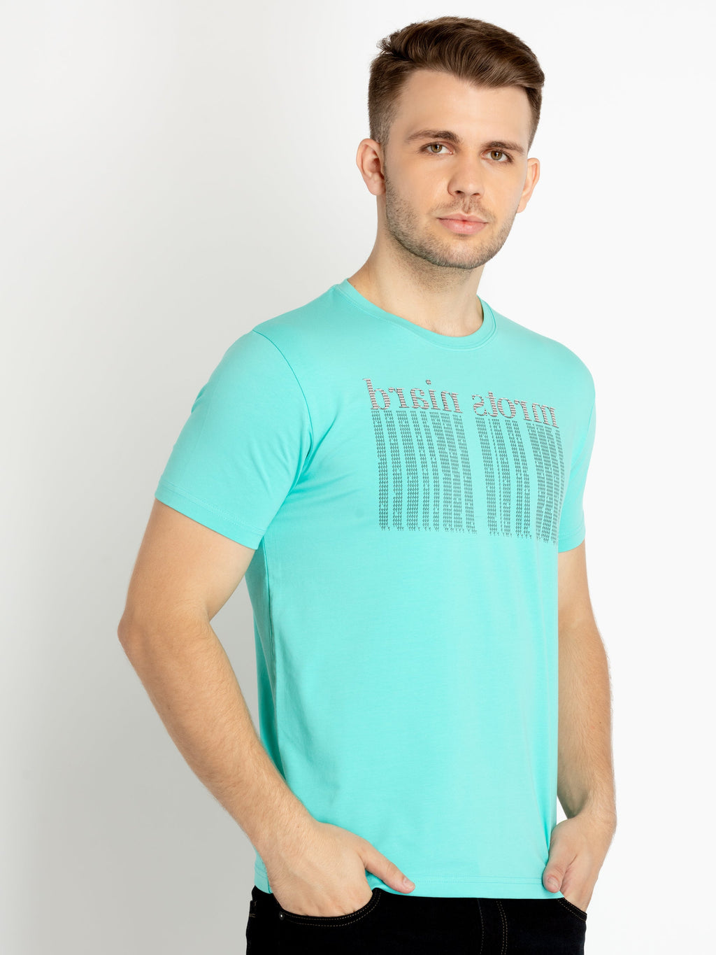 Mens Printed Round Neck T-shirts