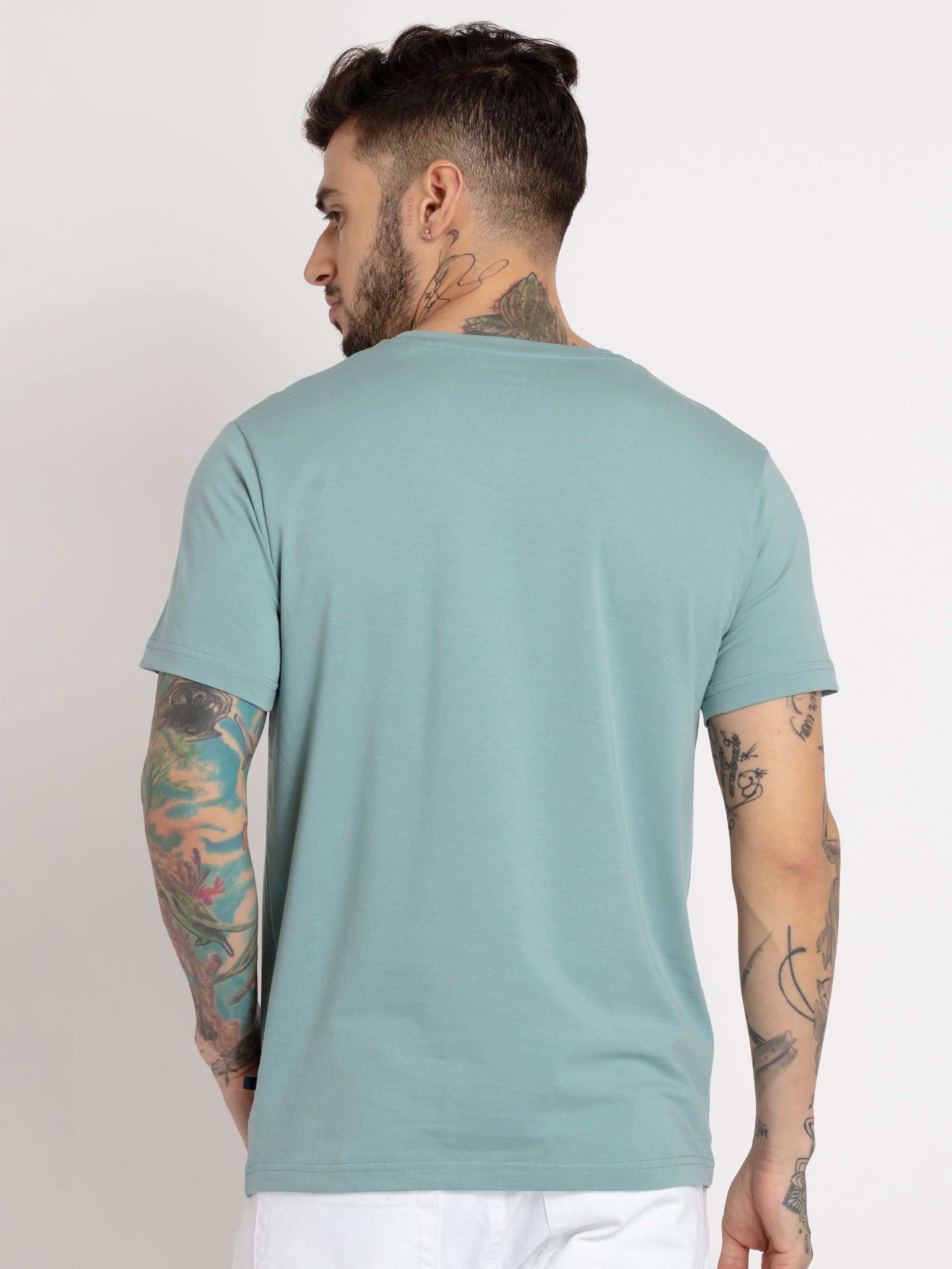 Mens Printed Round Neck T-shirt