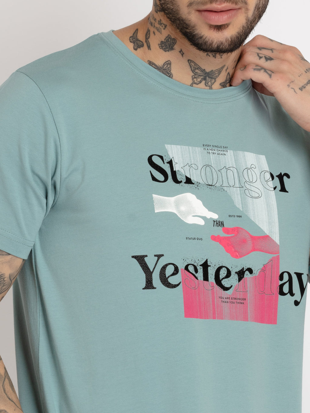Mens Printed Round Neck T-shirt