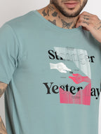 Mens Printed Round Neck T-shirt