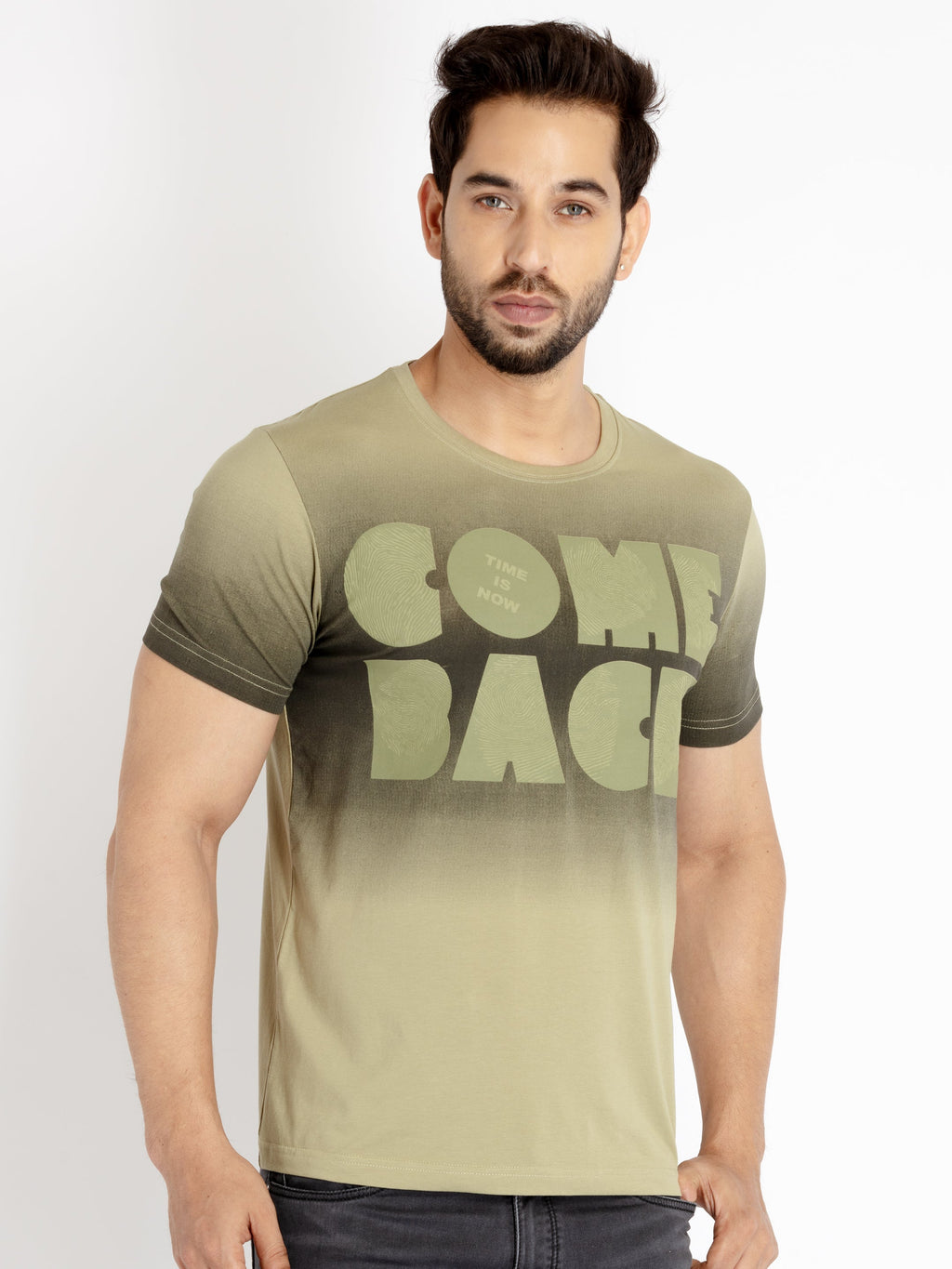 Mens Printed Round Neck T-shirt