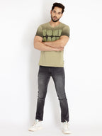 Mens Printed Round Neck T-shirt