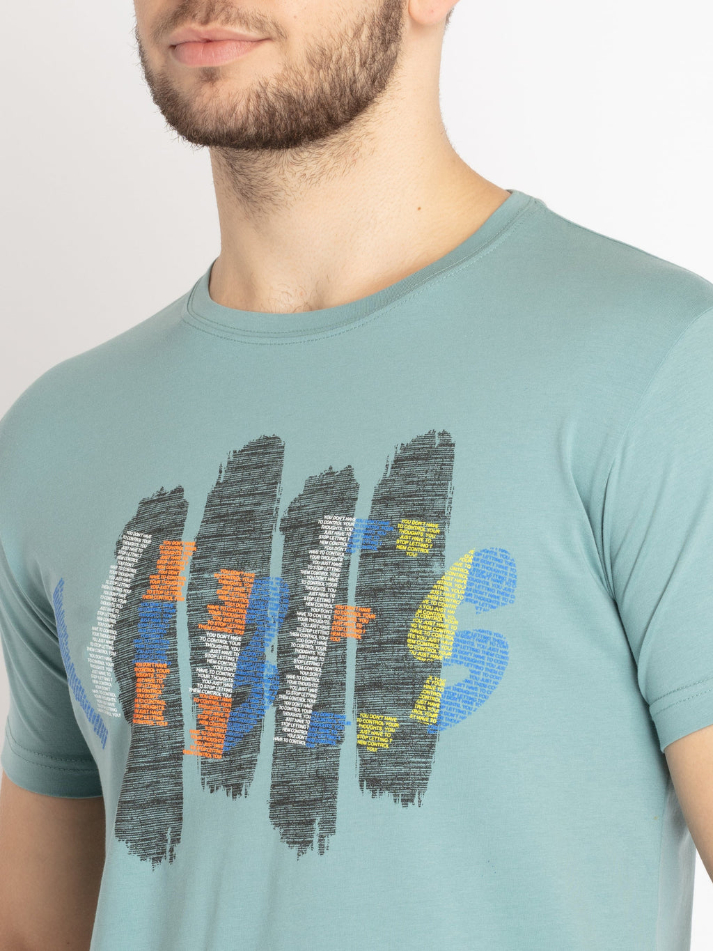 Mens Printed Round Neck T-shirt