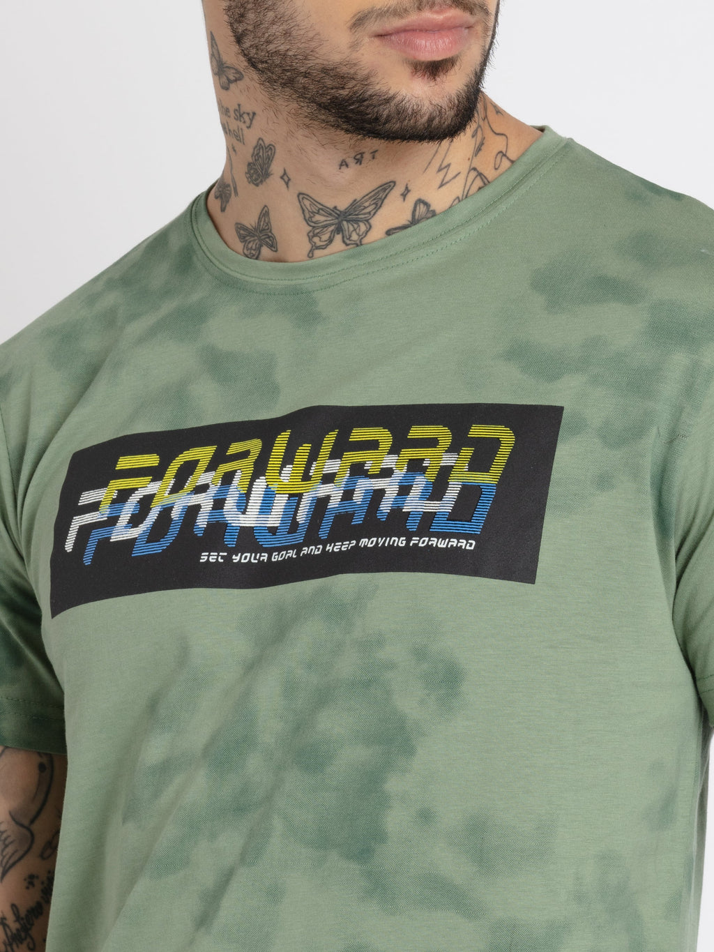 Mens All Over Printed Round Neck T-shirt