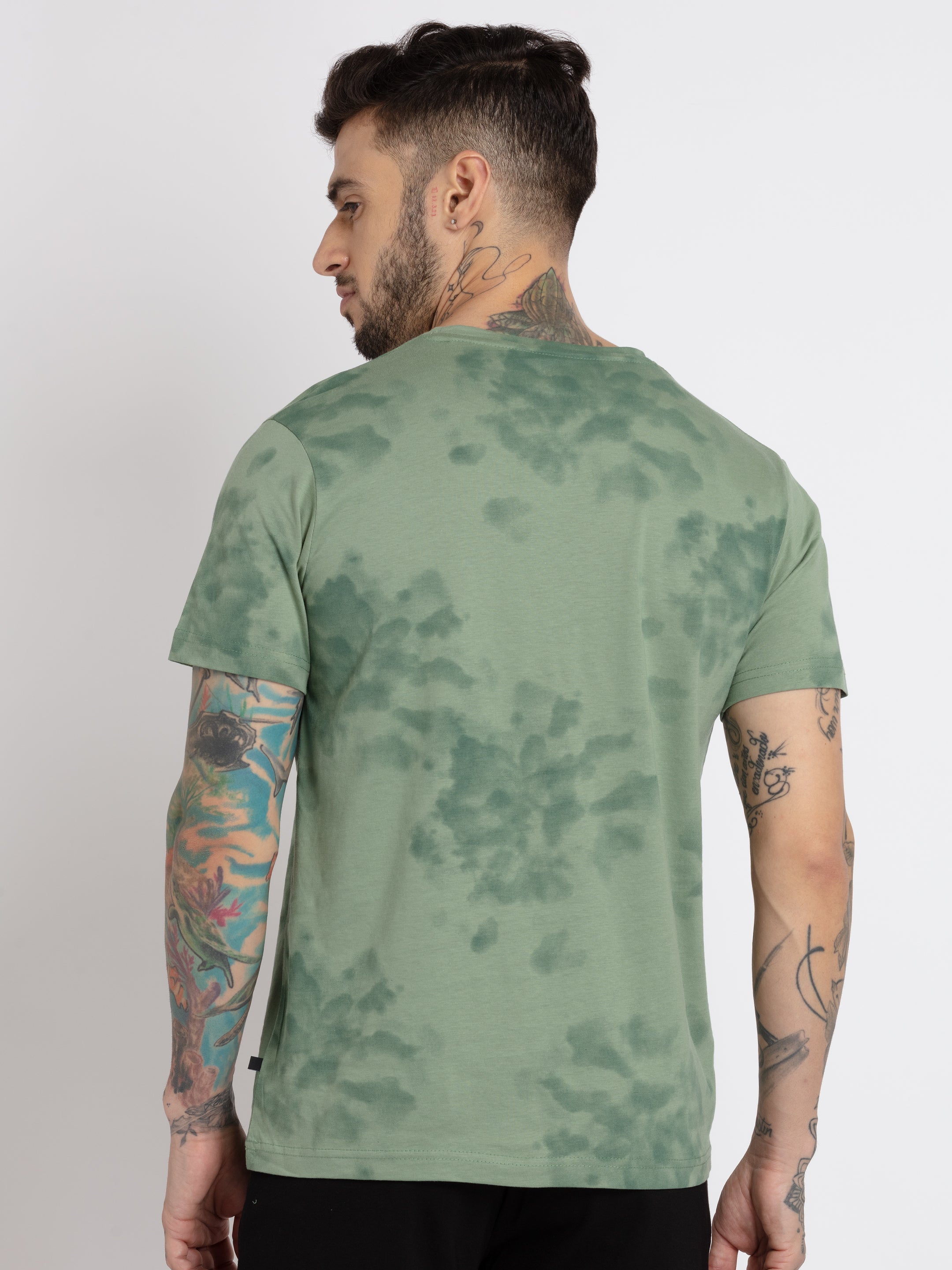 Mens All Over Printed Round Neck T-shirt