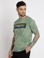 Mens All Over Printed Round Neck T-shirt