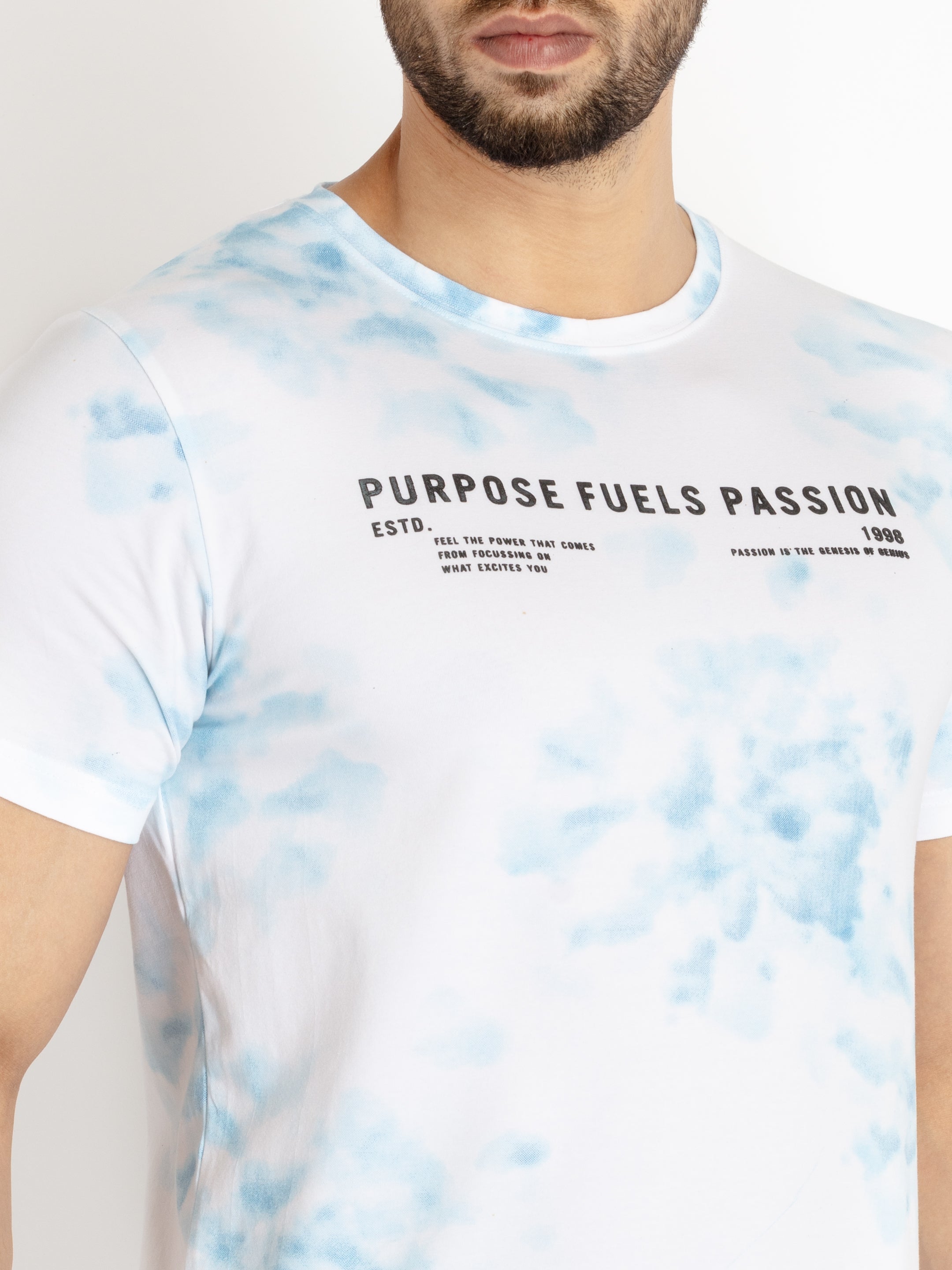 Mens Tie Dye Round Neck T-shirt