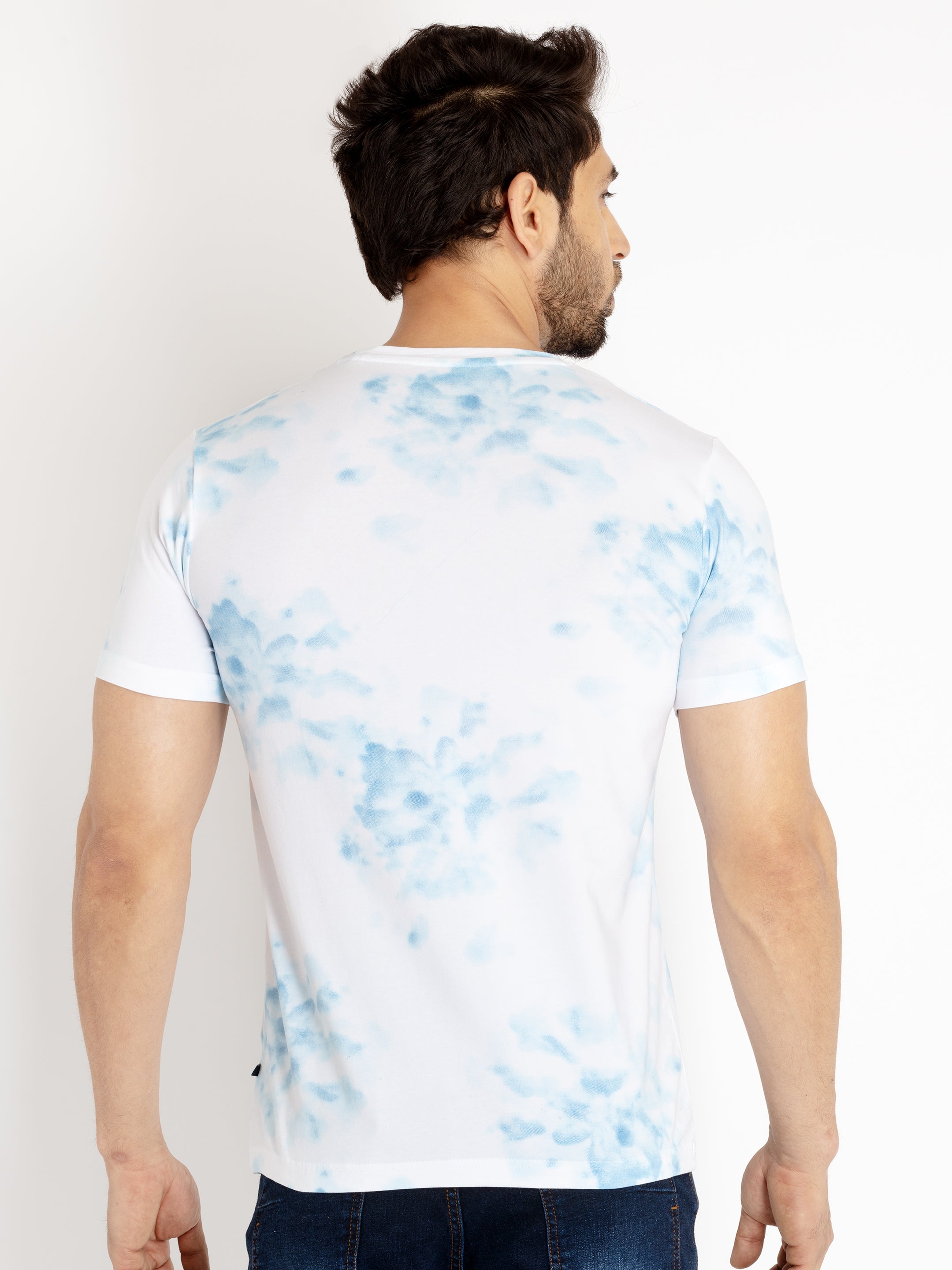 Mens Tie Dye Round Neck T-shirt