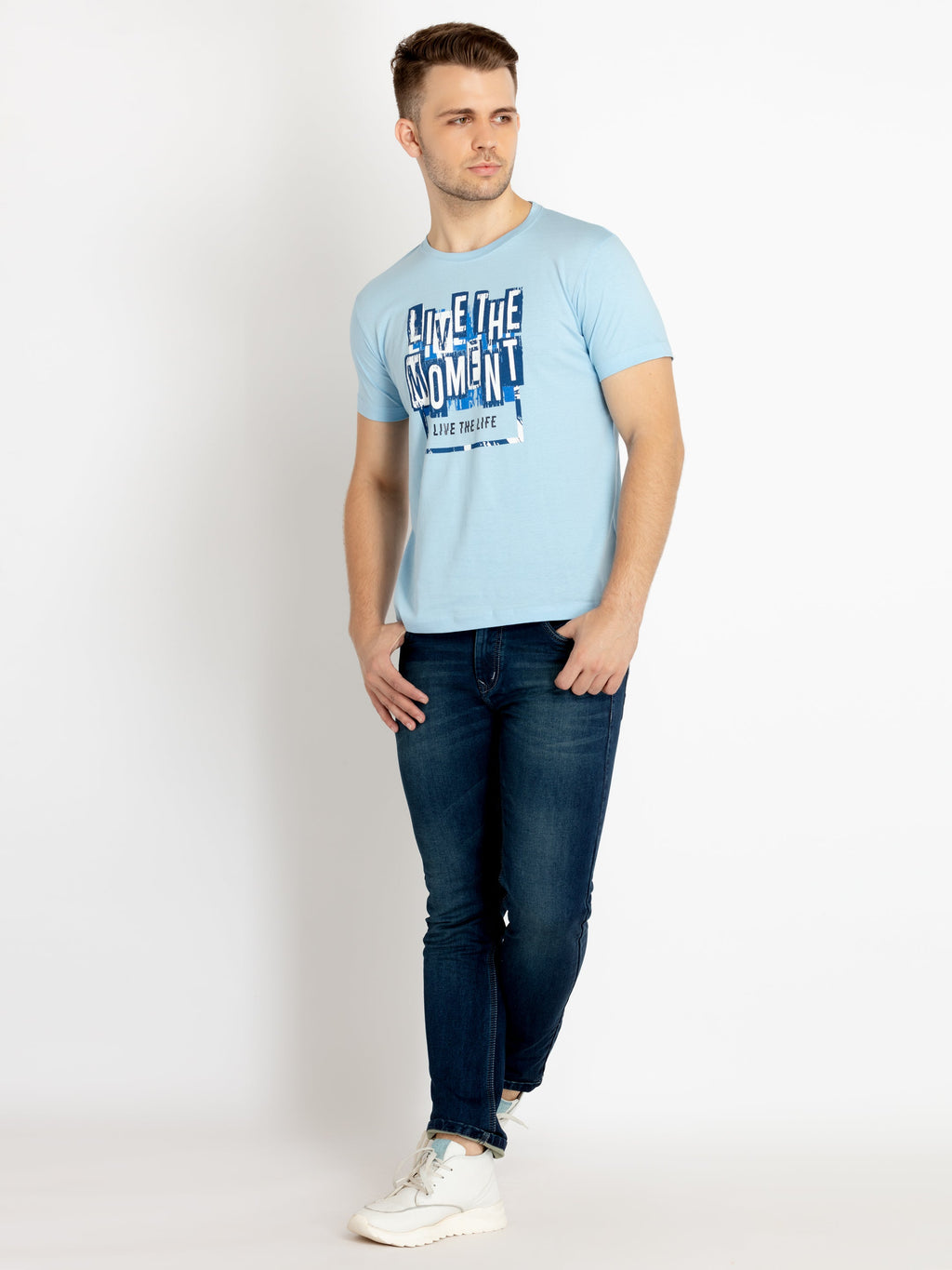 Mens Printed Round Neck T-shirts