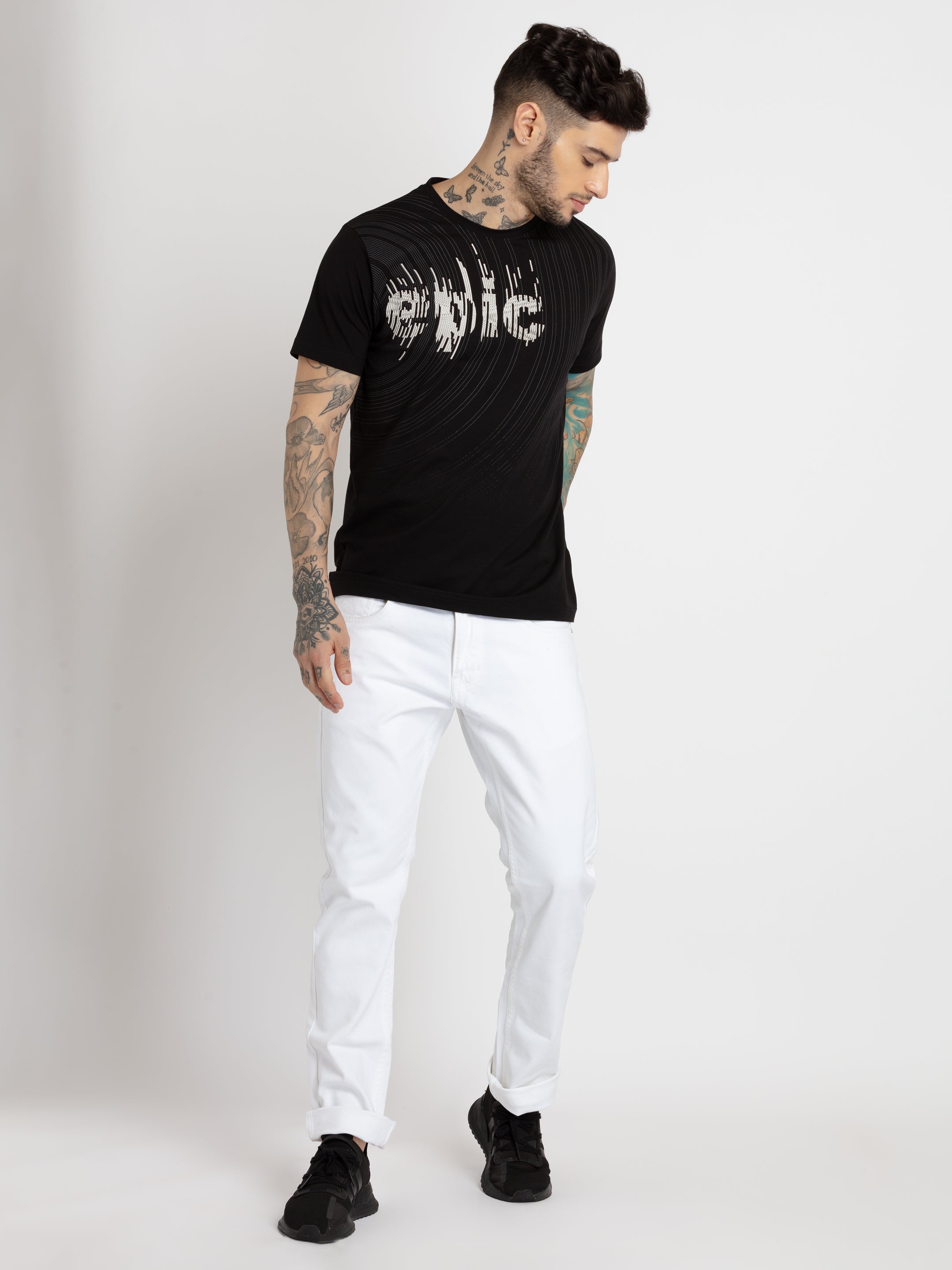 Mens Printed Round Neck T-shirt