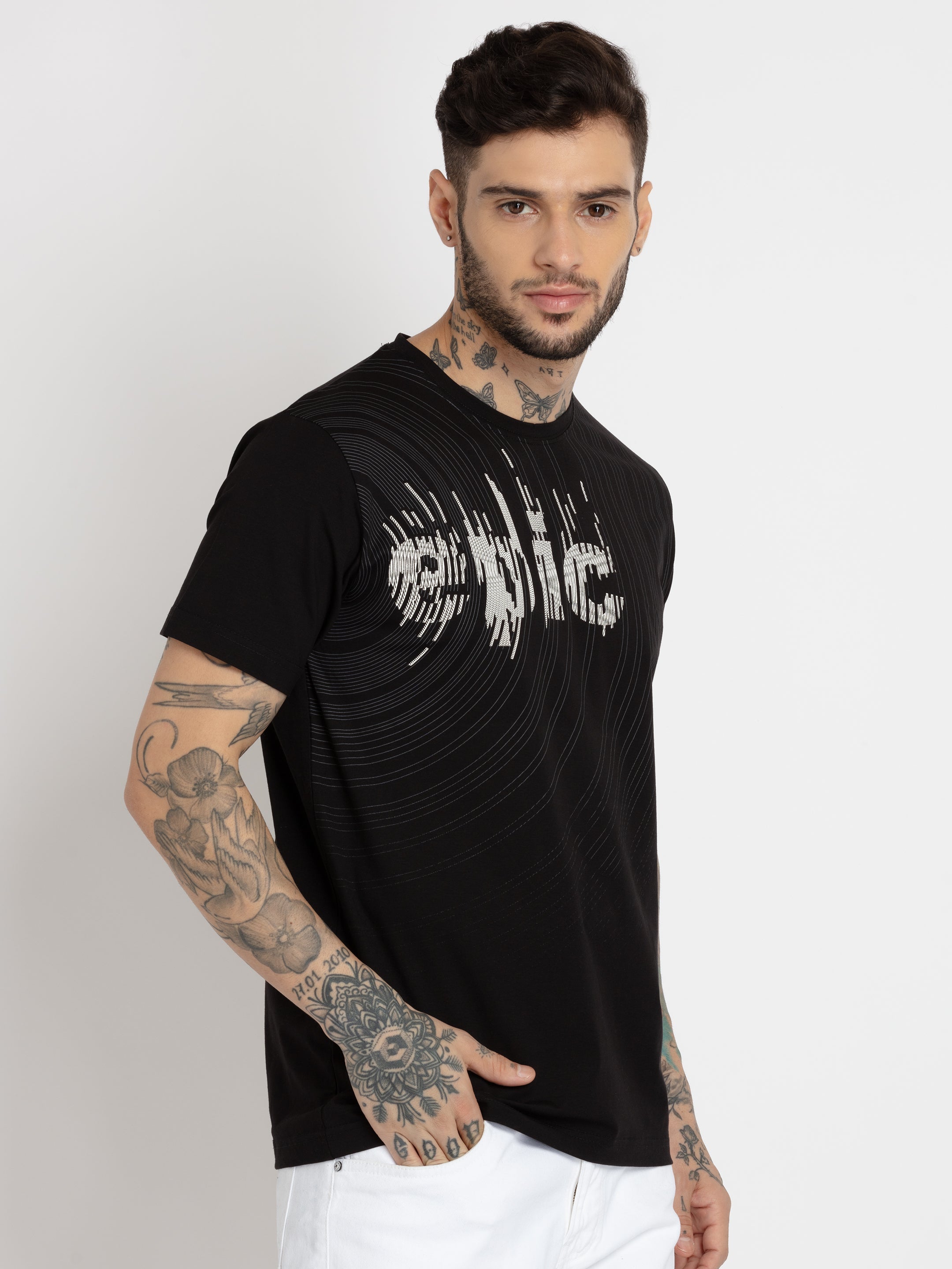 Mens Printed Round Neck T-shirt