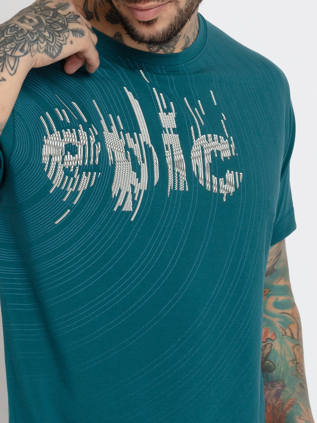 Mens Printed Round Neck T-shirt