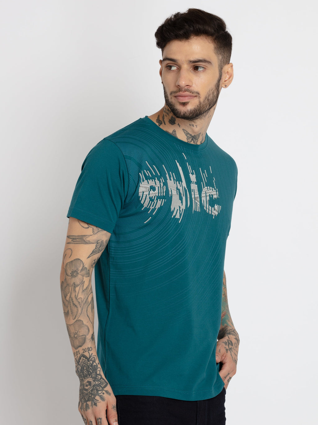 Mens Printed Round Neck T-shirt