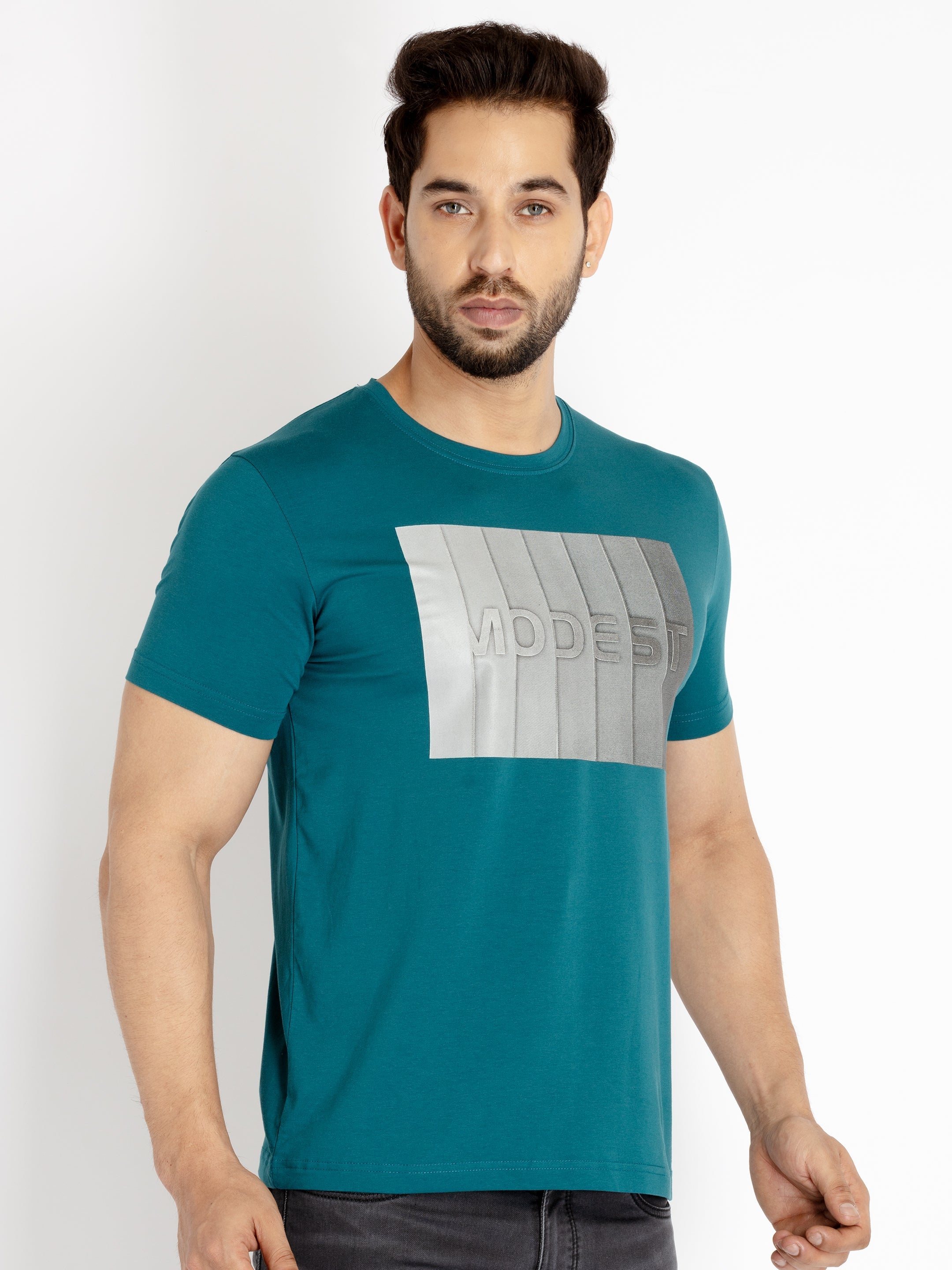 Mens Printed Round Neck T-shirt