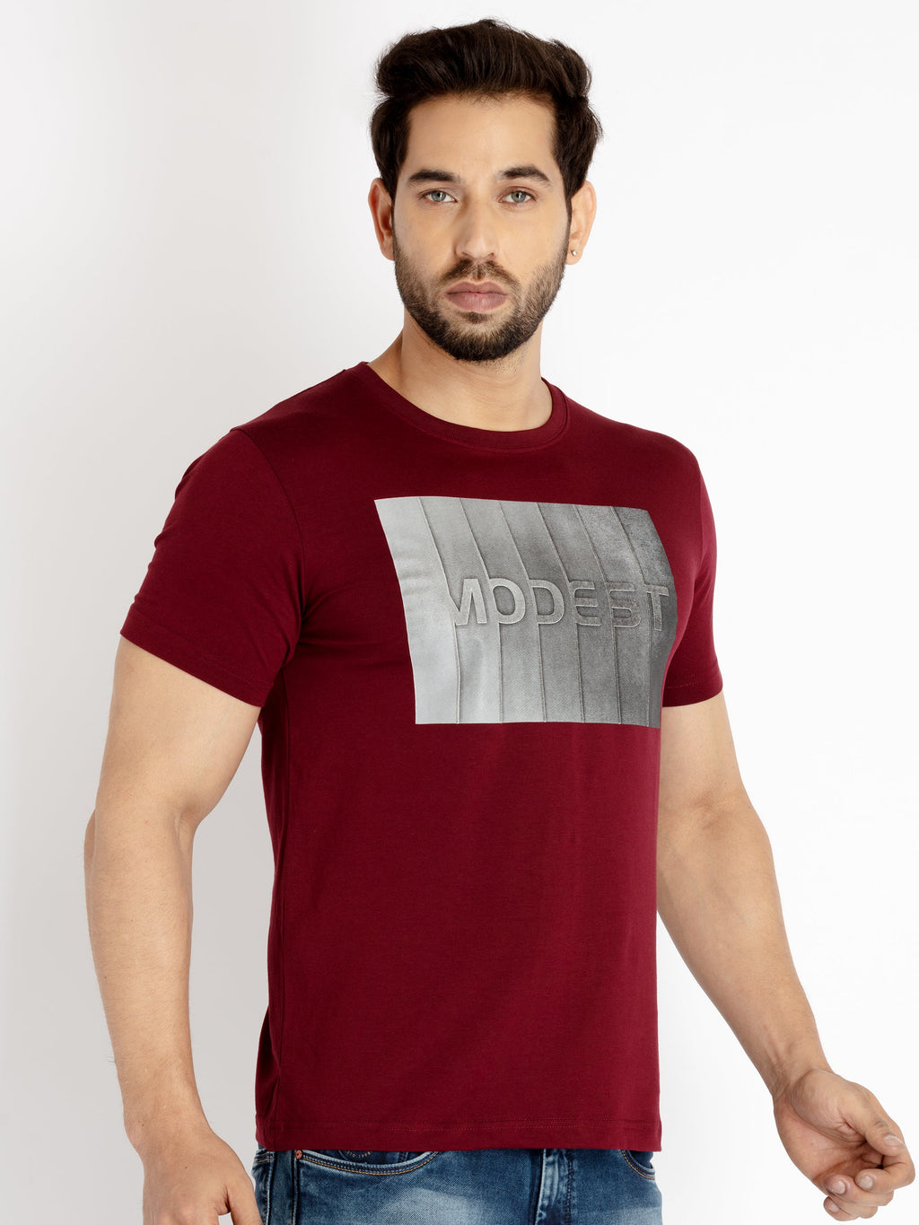 Mens Printed Round Neck T-shirt