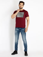 Mens Printed Round Neck T-shirt