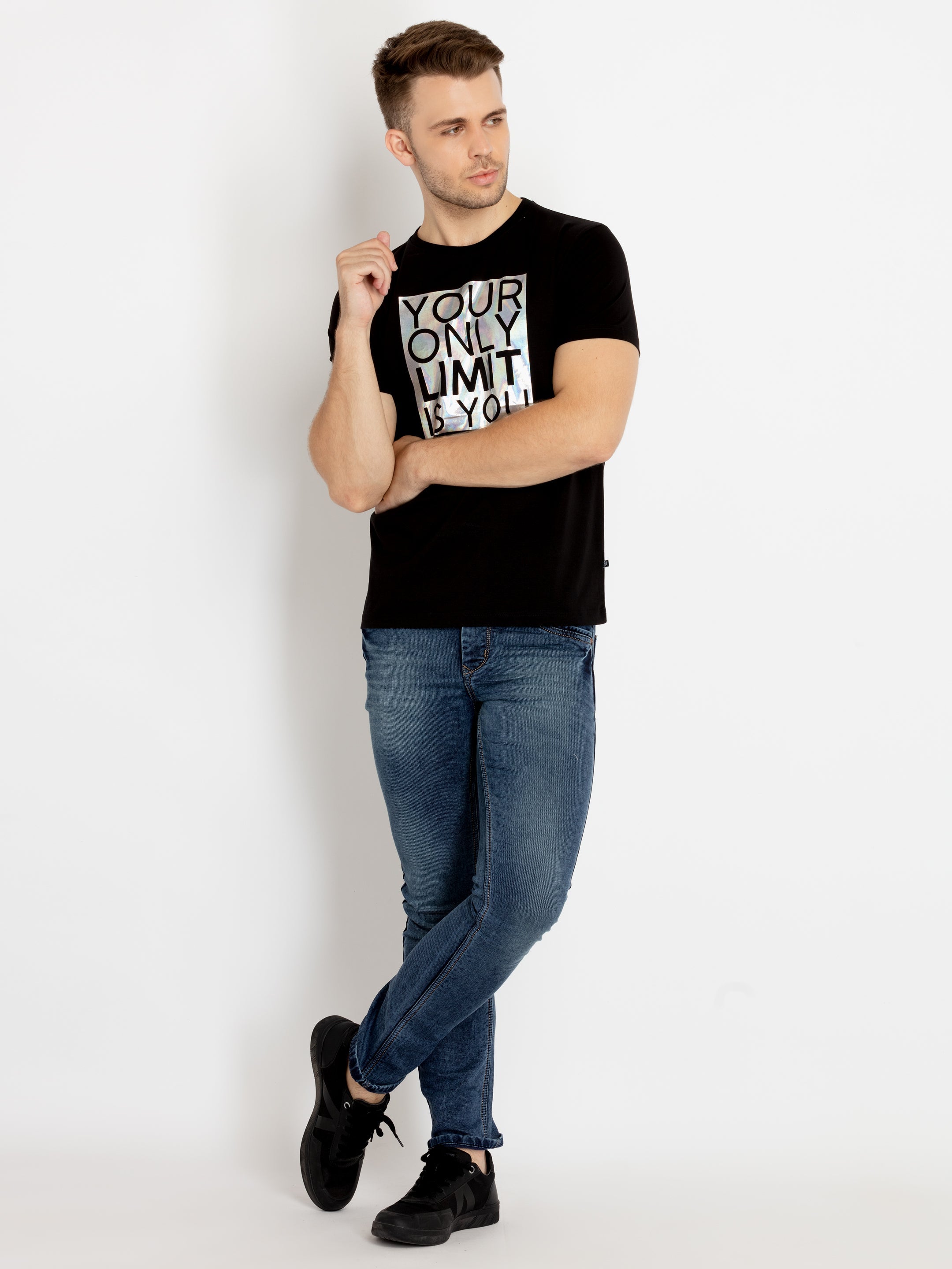 Mens Printed Round Neck T-shirts