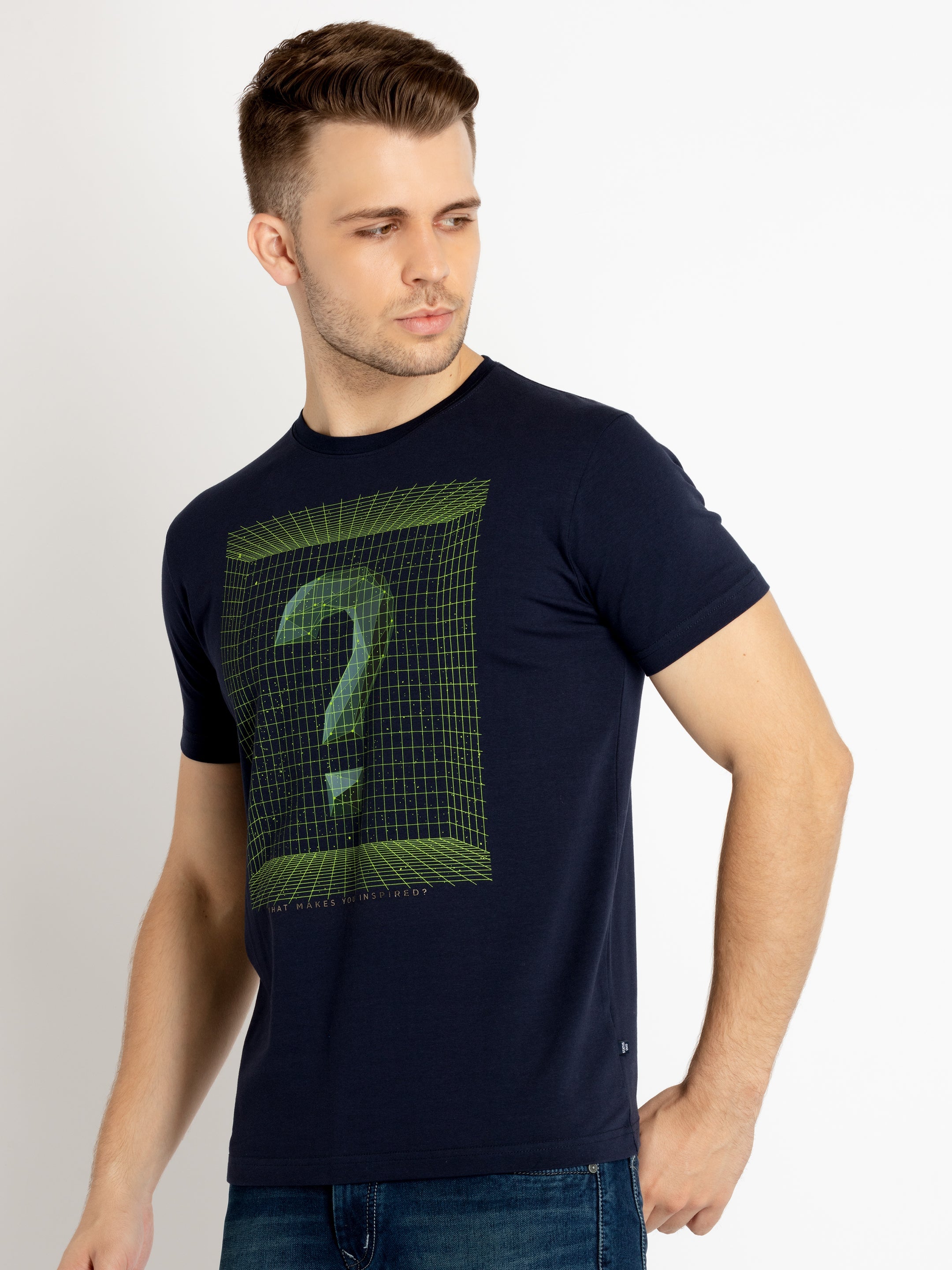 Mens Printed Round Neck T-shirts