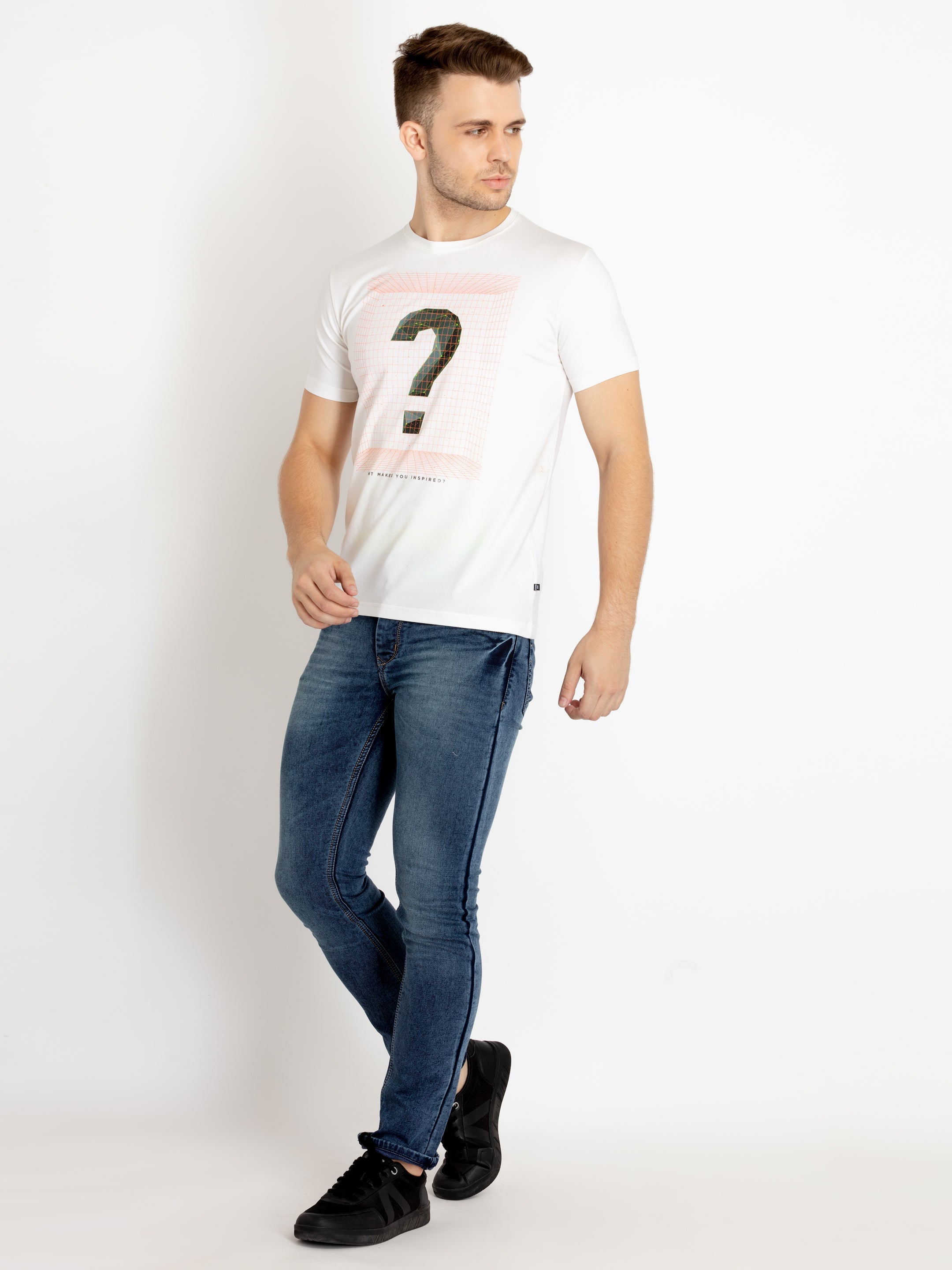 Mens Printed Round Neck T-shirts