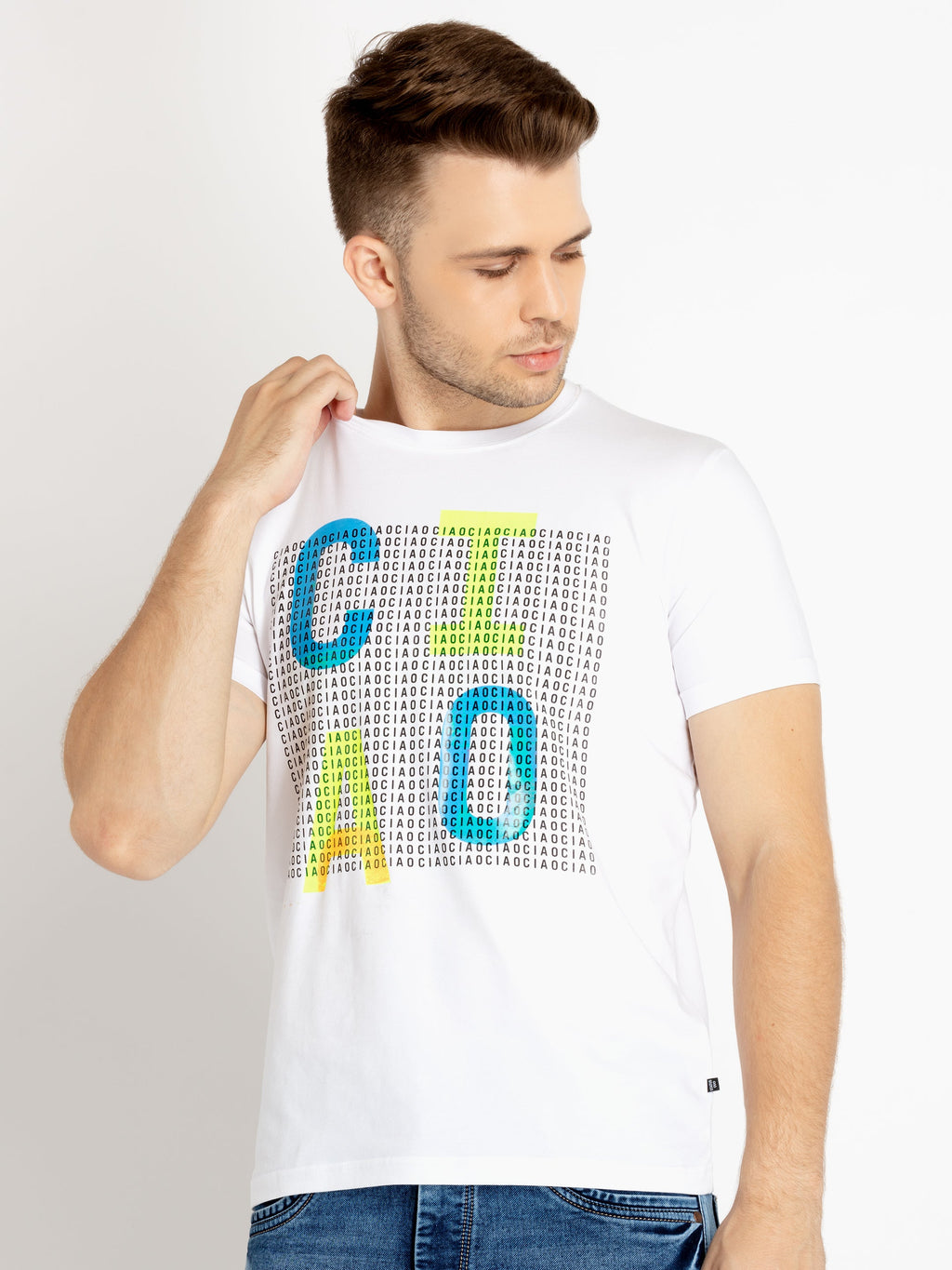 Mens Printed Round Neck T-shirts