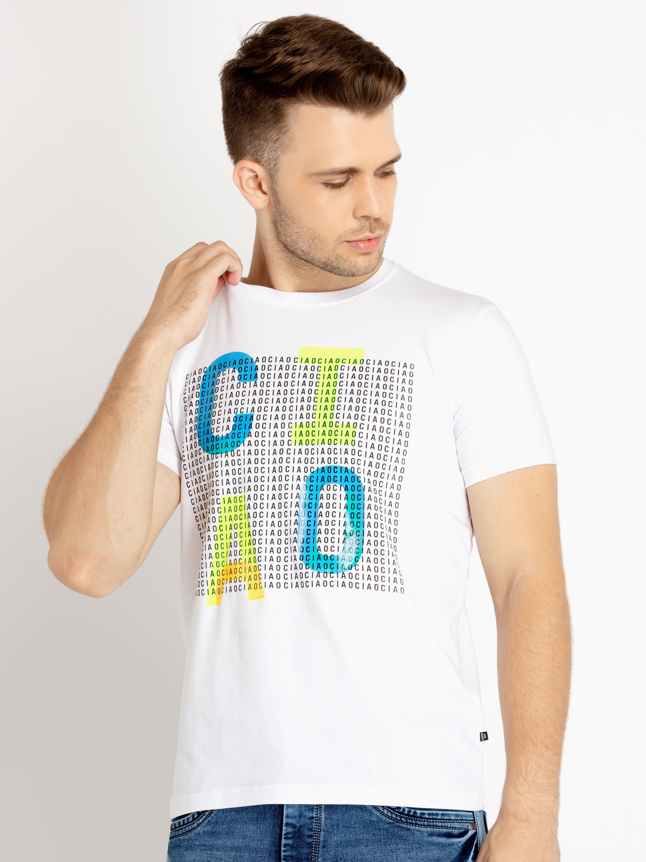 Mens Printed Round Neck T-shirts