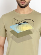 Mens Printed Round Neck T-shirt
