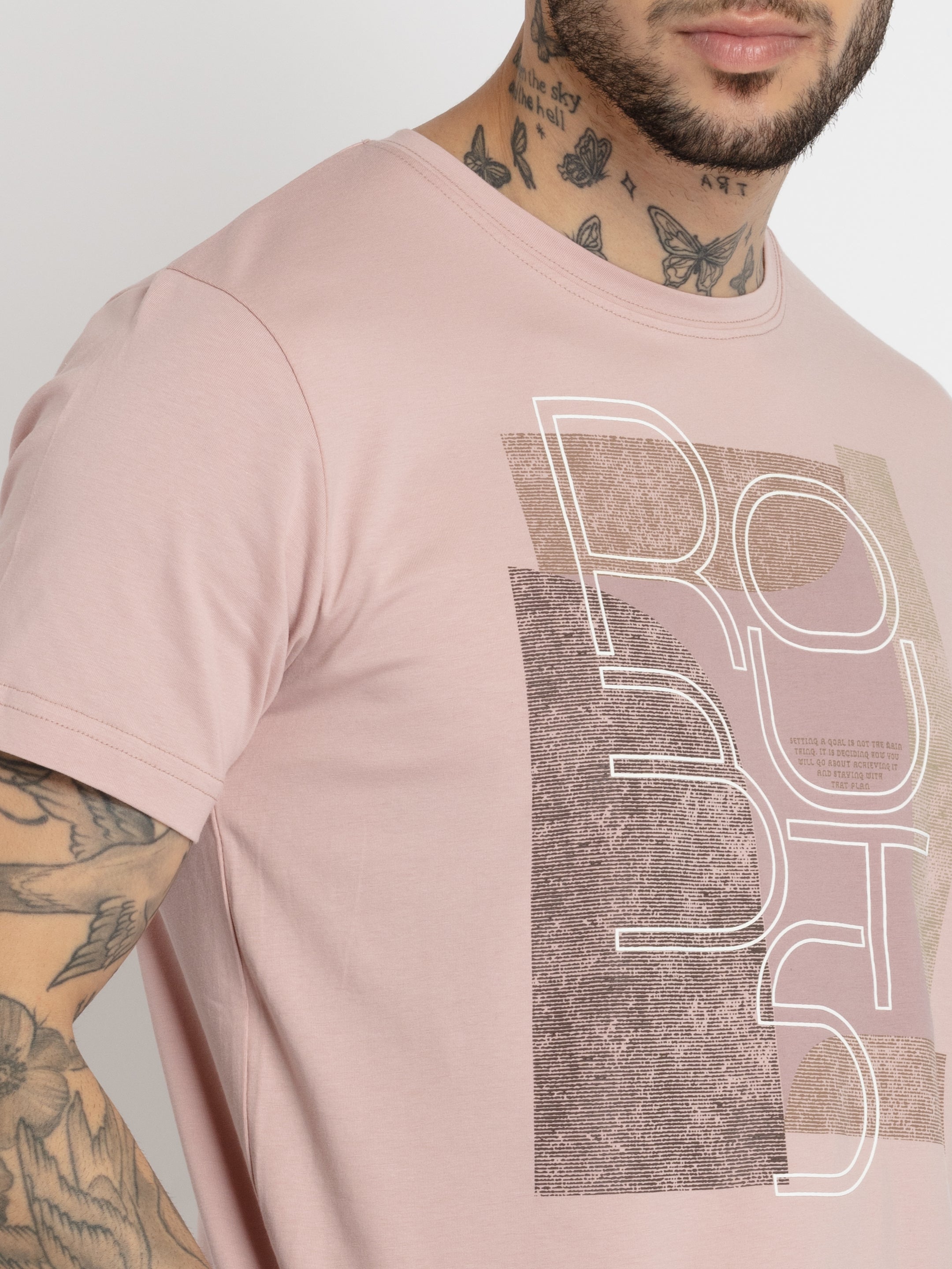 Mens Printed Round Neck T-shirt